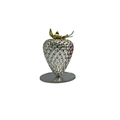 Hajime Sorayama, Crystal Strawberry Silver - Original resin sculpture