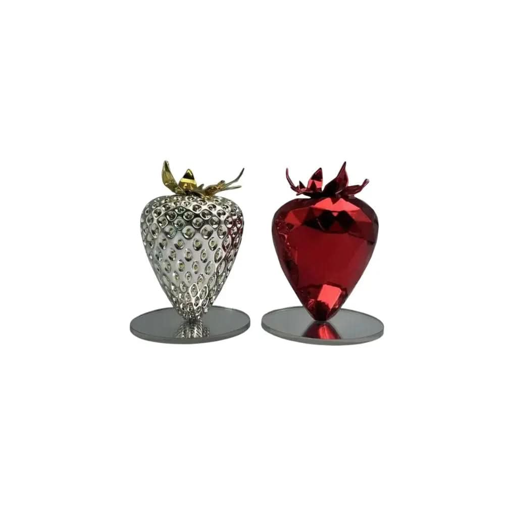 Hajime Sorayama, Crystal Strawberry (Red & Silver) - Original resin sculpture