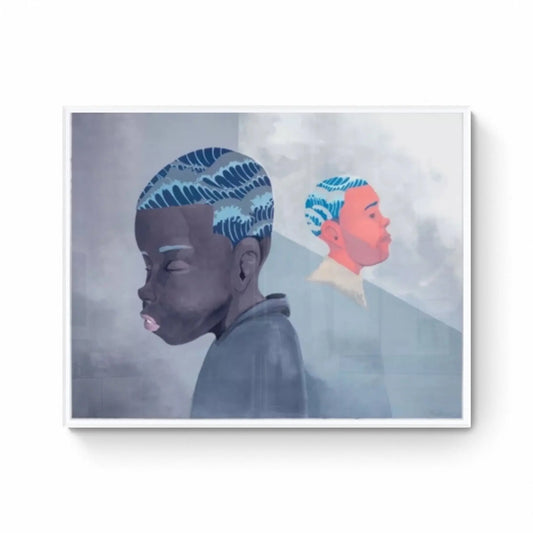 Hebru Brantley  , Two Men Sporting Waves (PP), Lithographie LYNART STORE