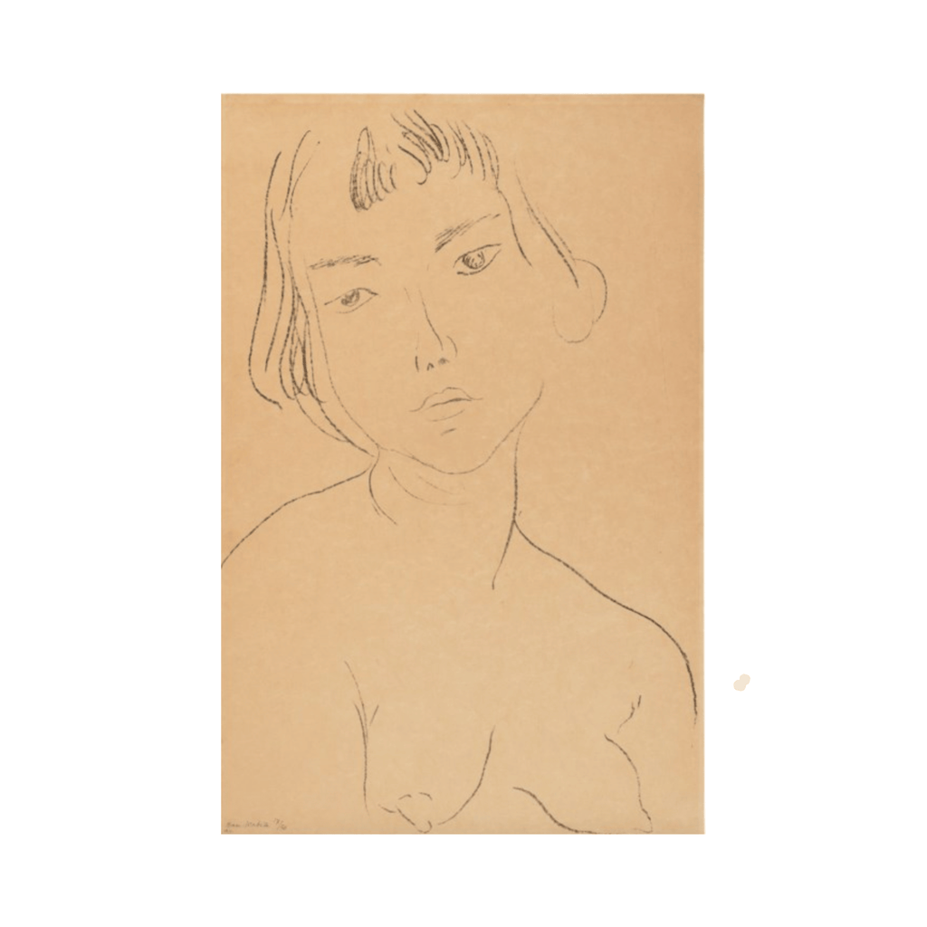 Henri Matisse, Visage légèrement penché vers la gauche / Slightly Tilted Face to the Left 1913 - Lithograph