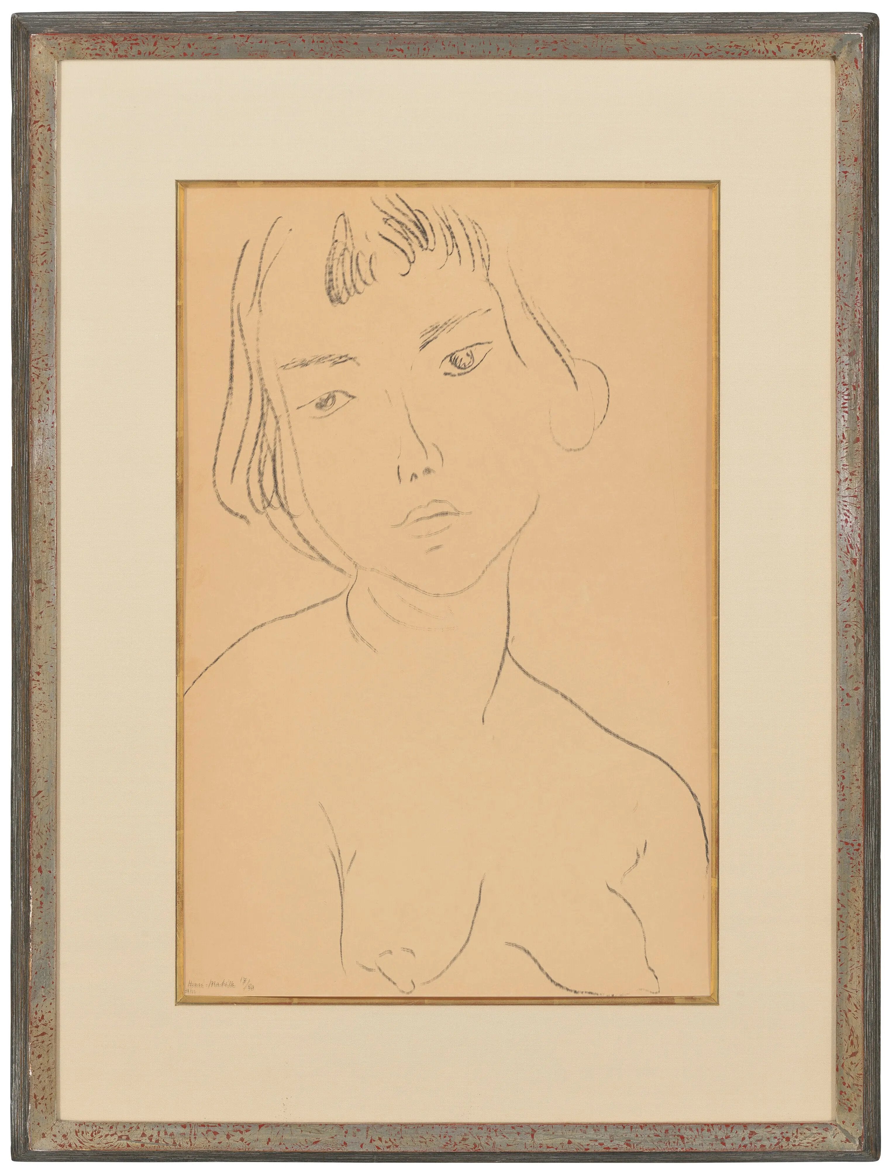 Henri Matisse, Visage légèrement penché vers la gauche / Slightly Tilted Face to the Left 1913 LYNART STORE