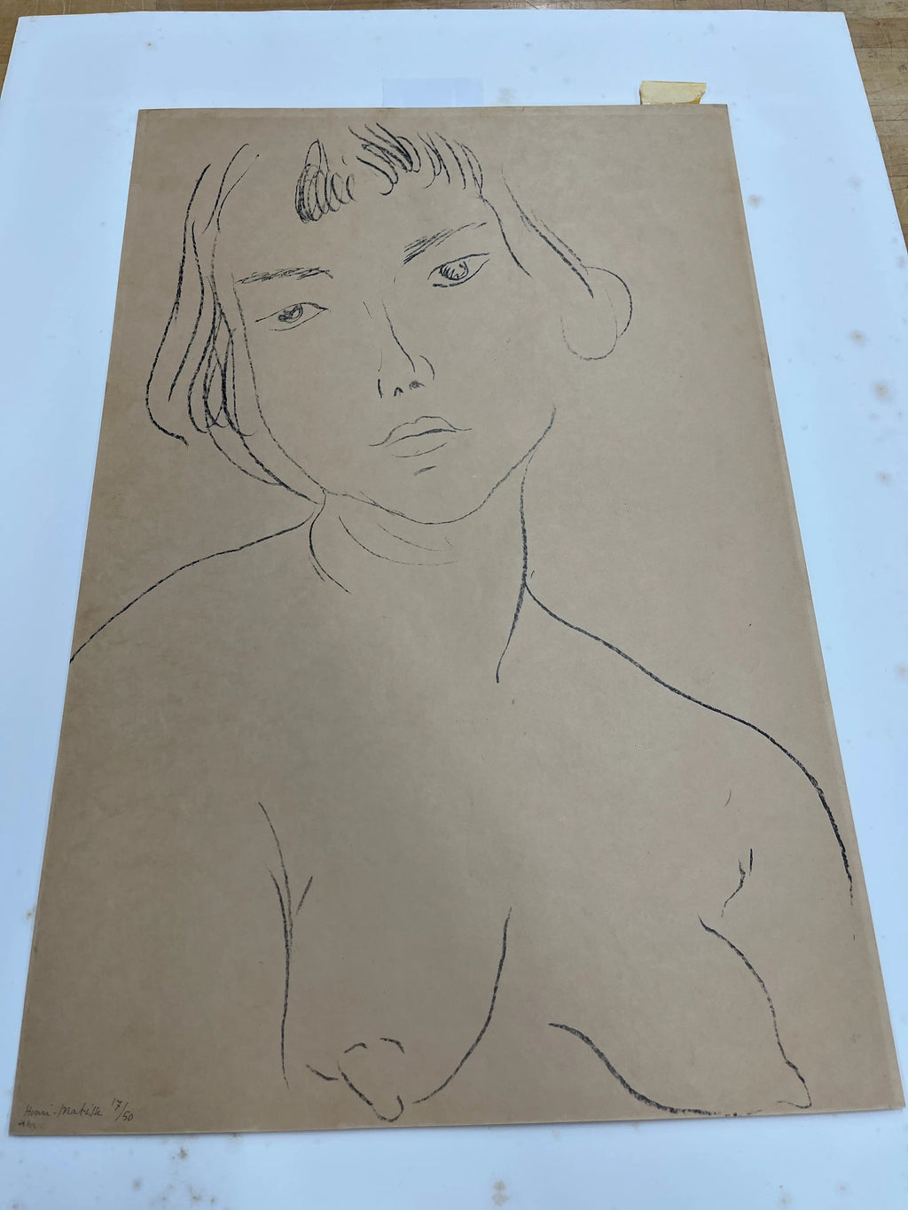 Henri Matisse, Visage légèrement penché vers la gauche / Slightly Tilted Face to the Left 1913 LYNART STORE