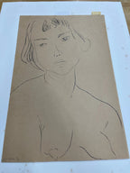 Henri Matisse, Visage légèrement penché vers la gauche / Slightly Tilted Face to the Left 1913 LYNART STORE