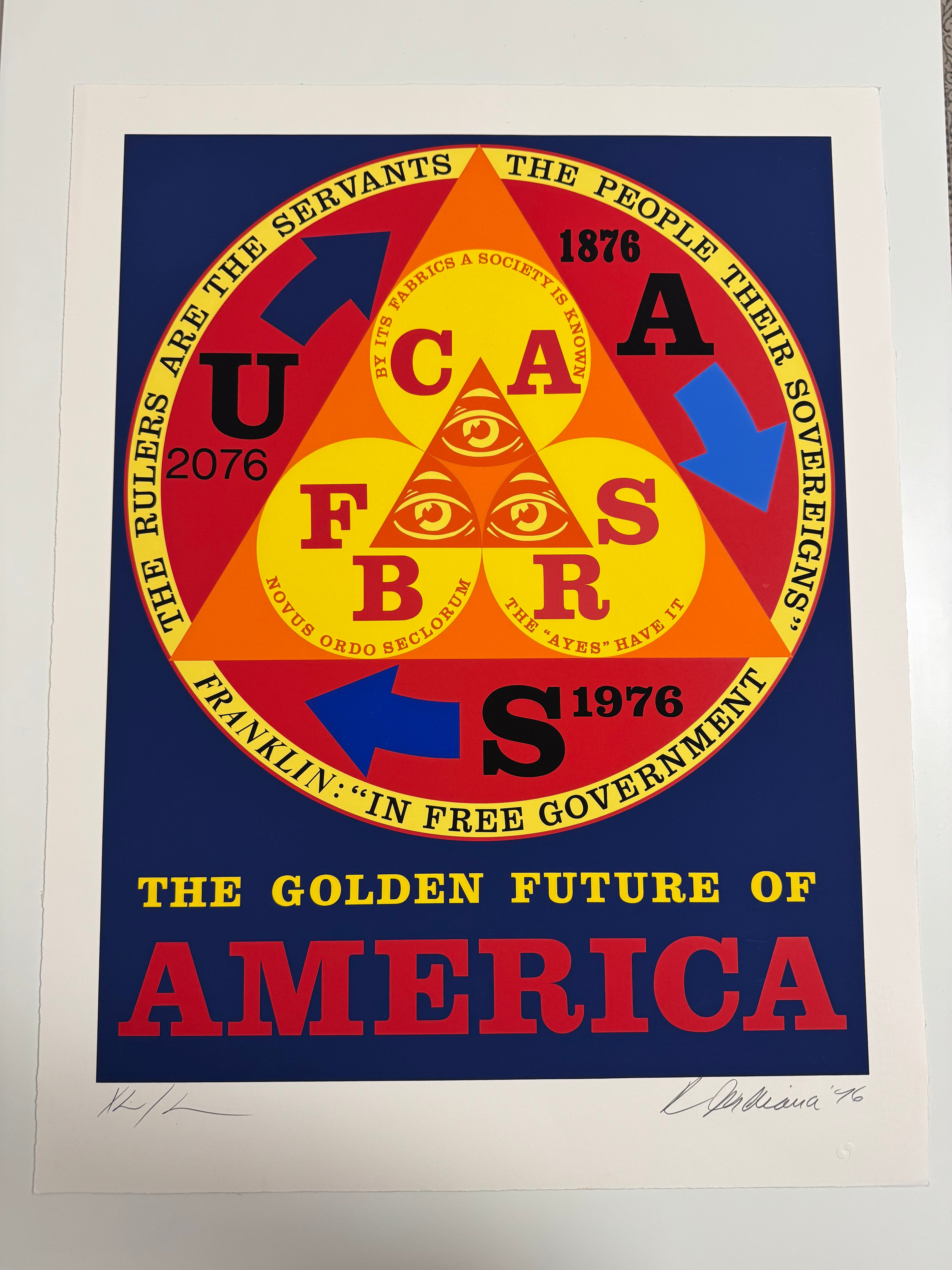 Robert Indiana – The Golden Future of America, 1976