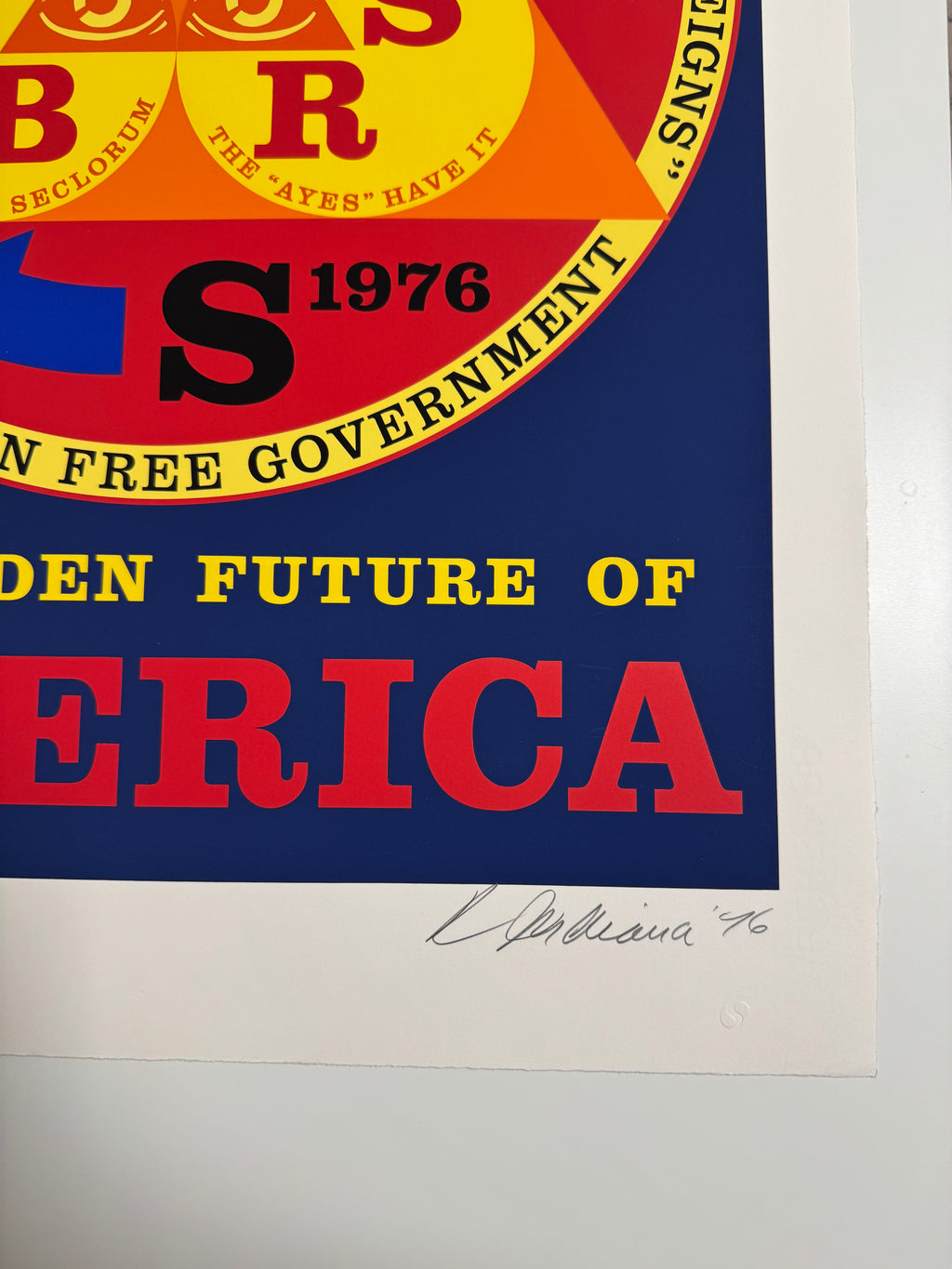 Robert Indiana – The Golden Future of America, 1976