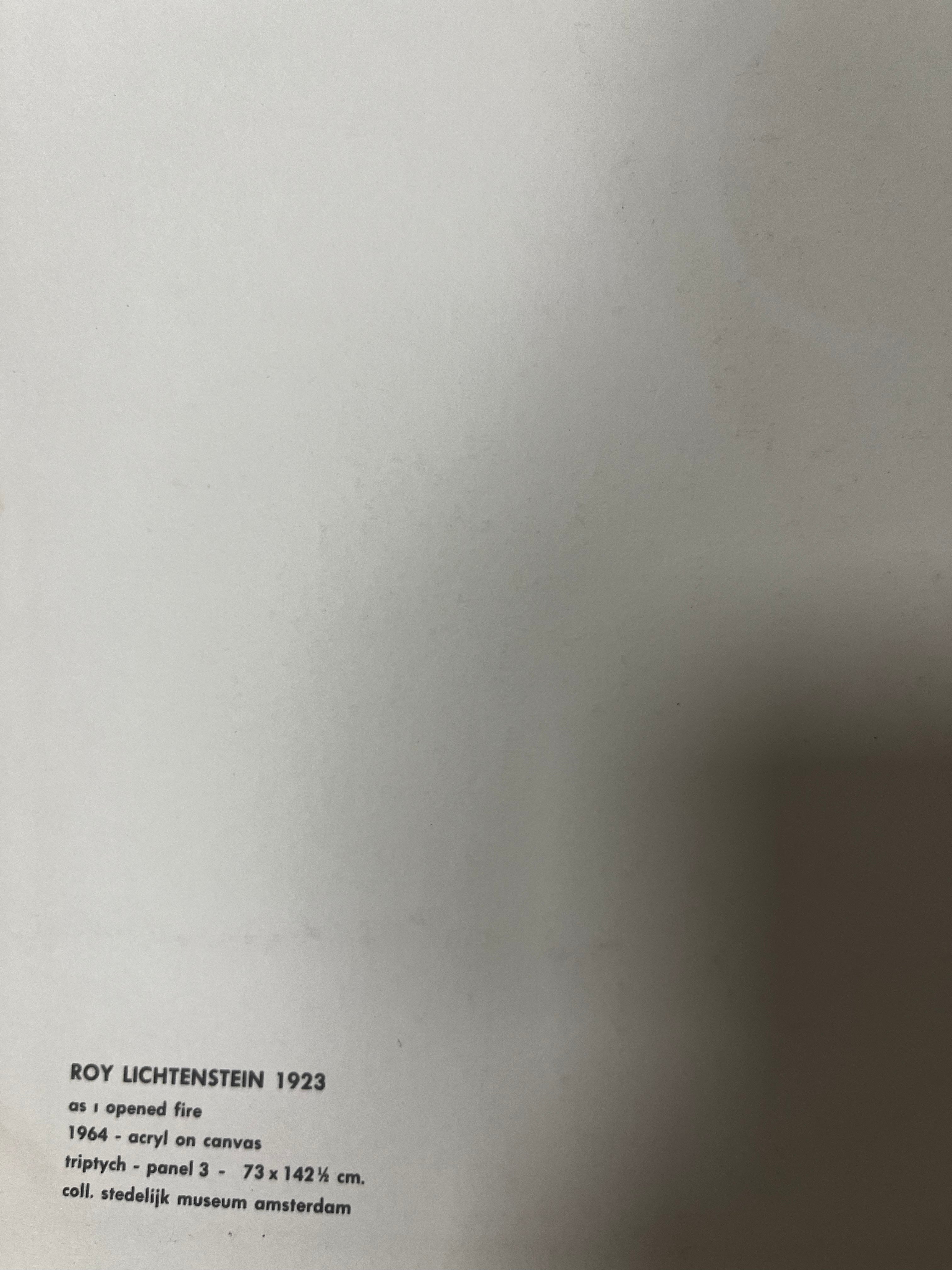 Roy Lichtenstein - As I Opened Fire (triptych) 1966