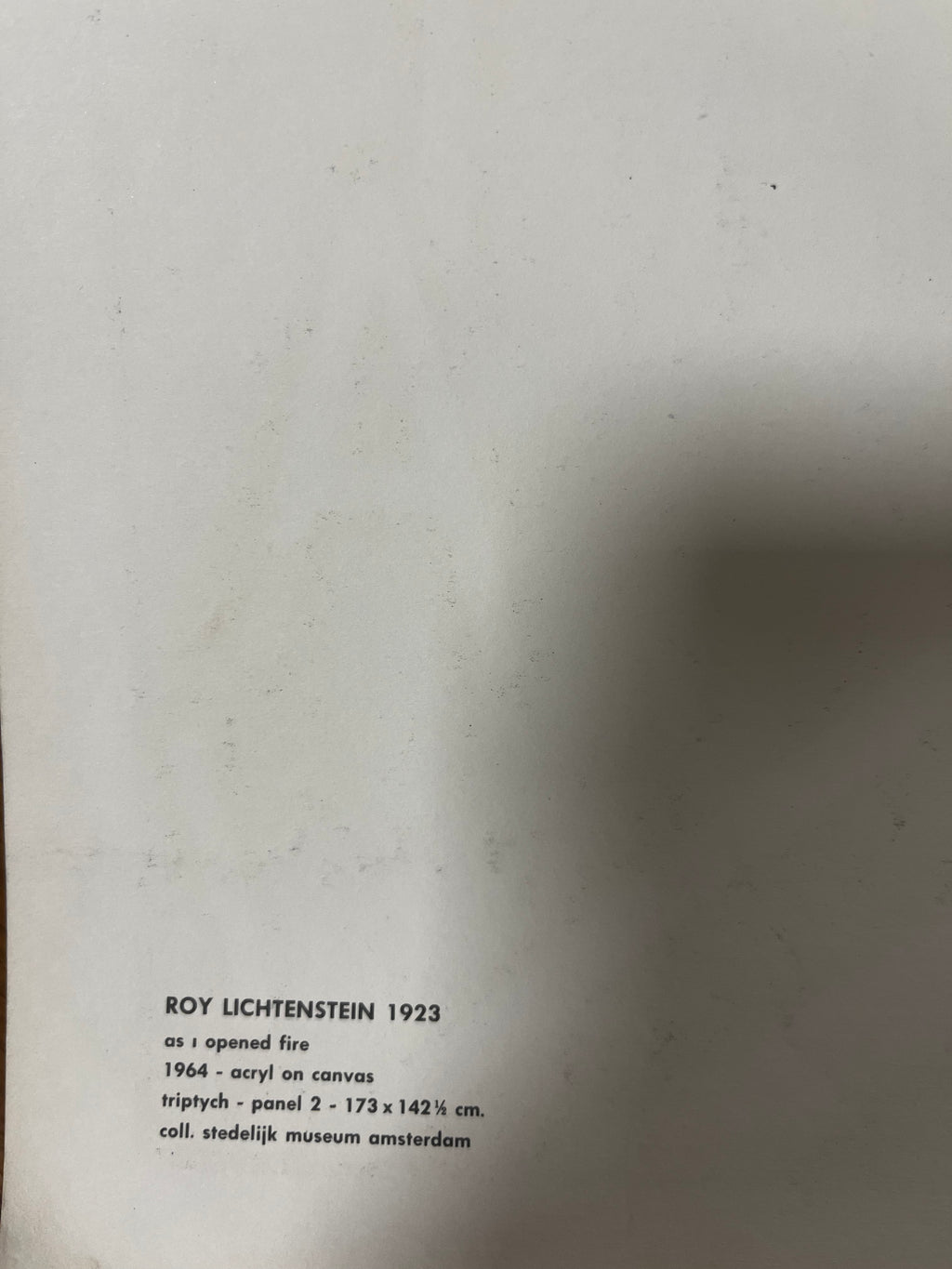 Roy Lichtenstein - As I Opened Fire (triptych) 1966