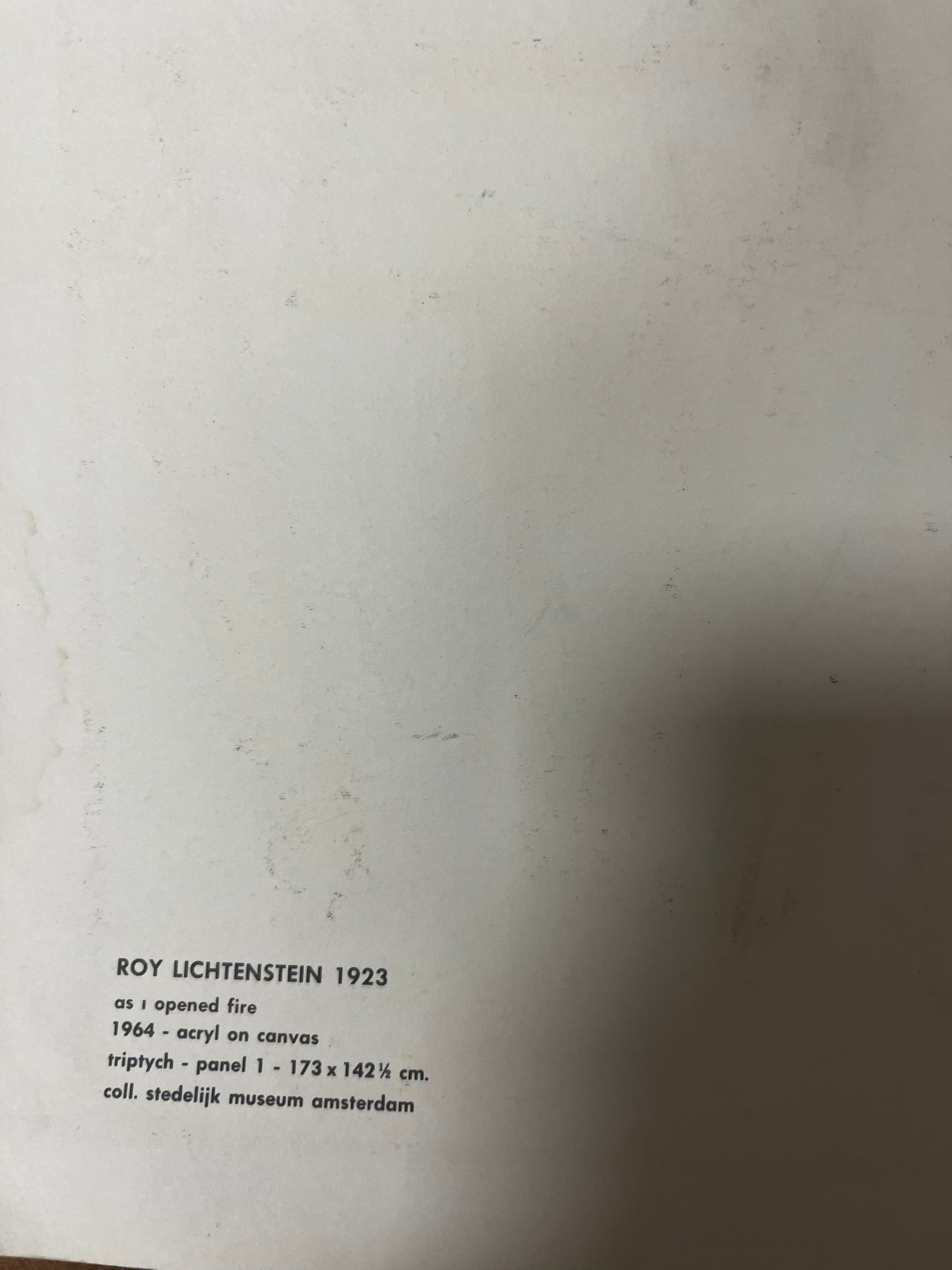 Roy Lichtenstein - As I Opened Fire (triptych) 1966