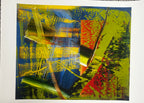 Detail of abstract surface in Gerhard Richter Abstraktes Bild 1984 print
