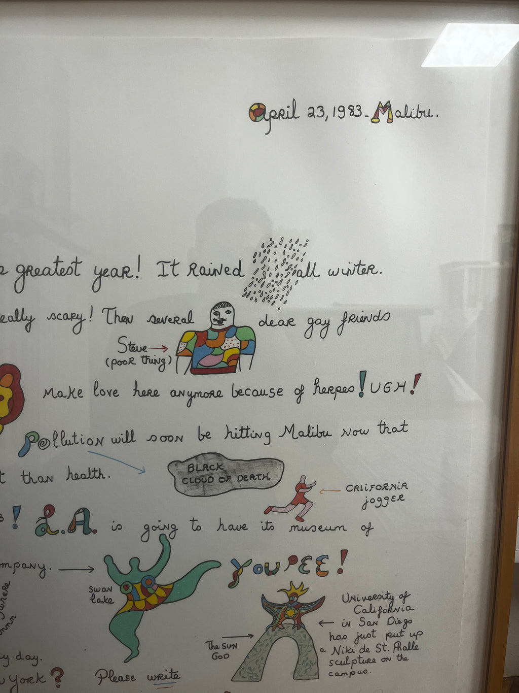 Niki de Saint Phalle - Dear Clarice from Eight by Eight to Celebrate the Temporary Contemporary (1983)
