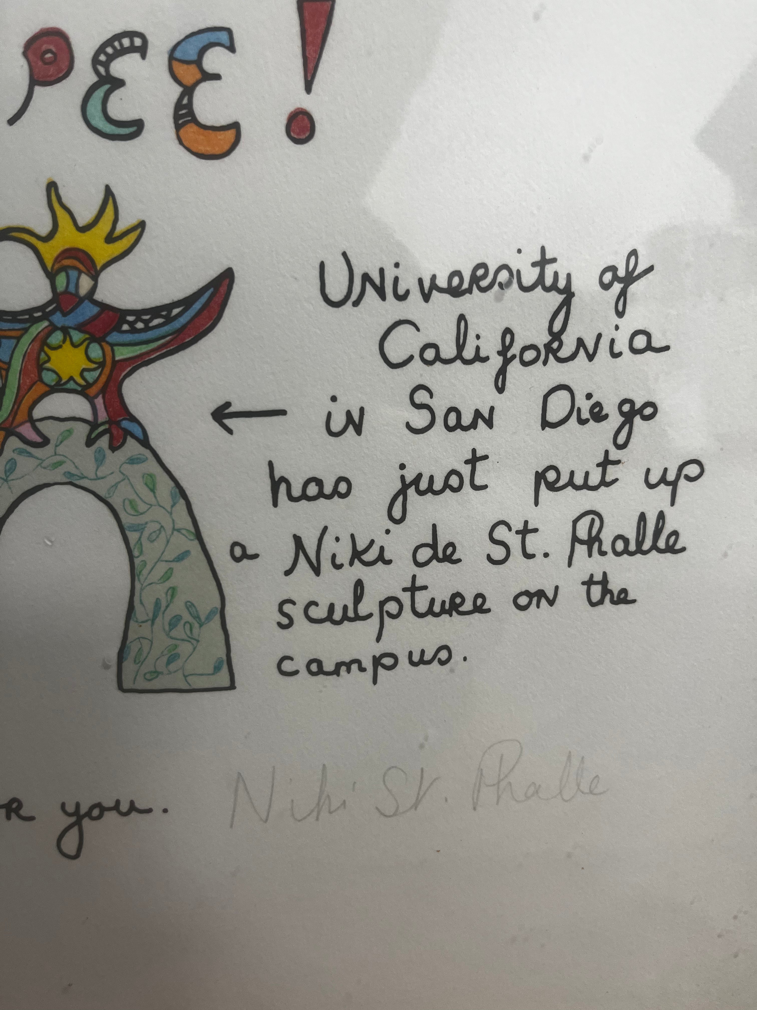 Niki de Saint Phalle - Dear Clarice from Eight by Eight to Celebrate the Temporary Contemporary (1983)