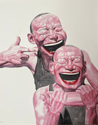 Detail of smiling figures in Yue Minjun Untitled Smile-ism No. 14 2006
