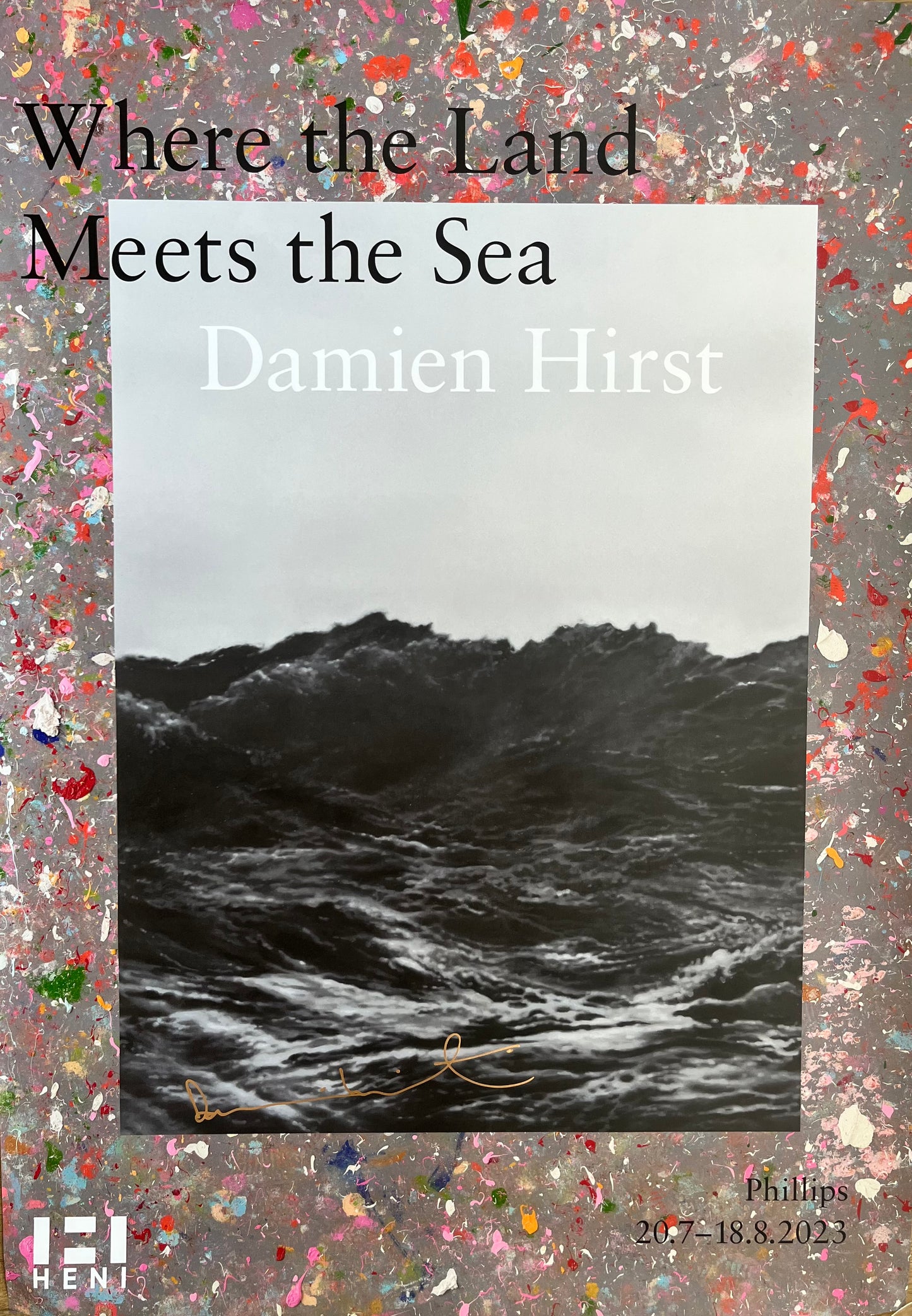 Damien Hirst, Hand Signed Lithograph “When the Land Meets the Sea”