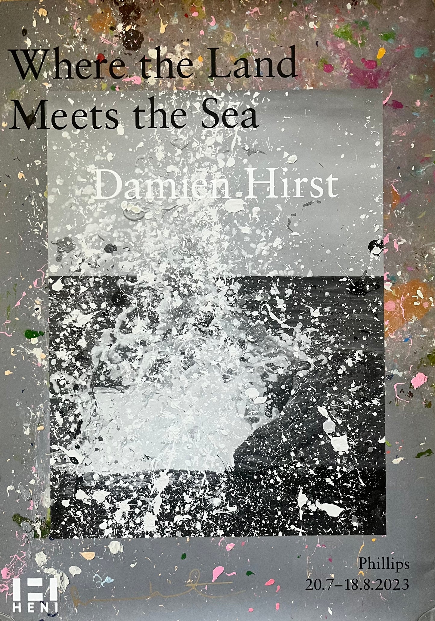 Damien Hirst, litografía firmada a mano "Cuando la tierra se encuentra con el mar"