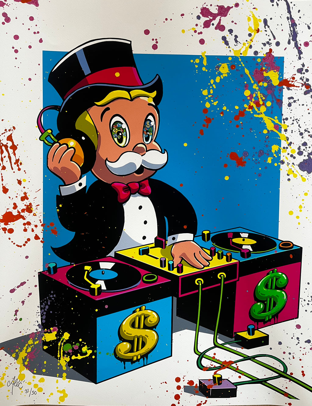 ALEC MONOPOLY - DJ Monopz Blue (Fini à la main) 2026 