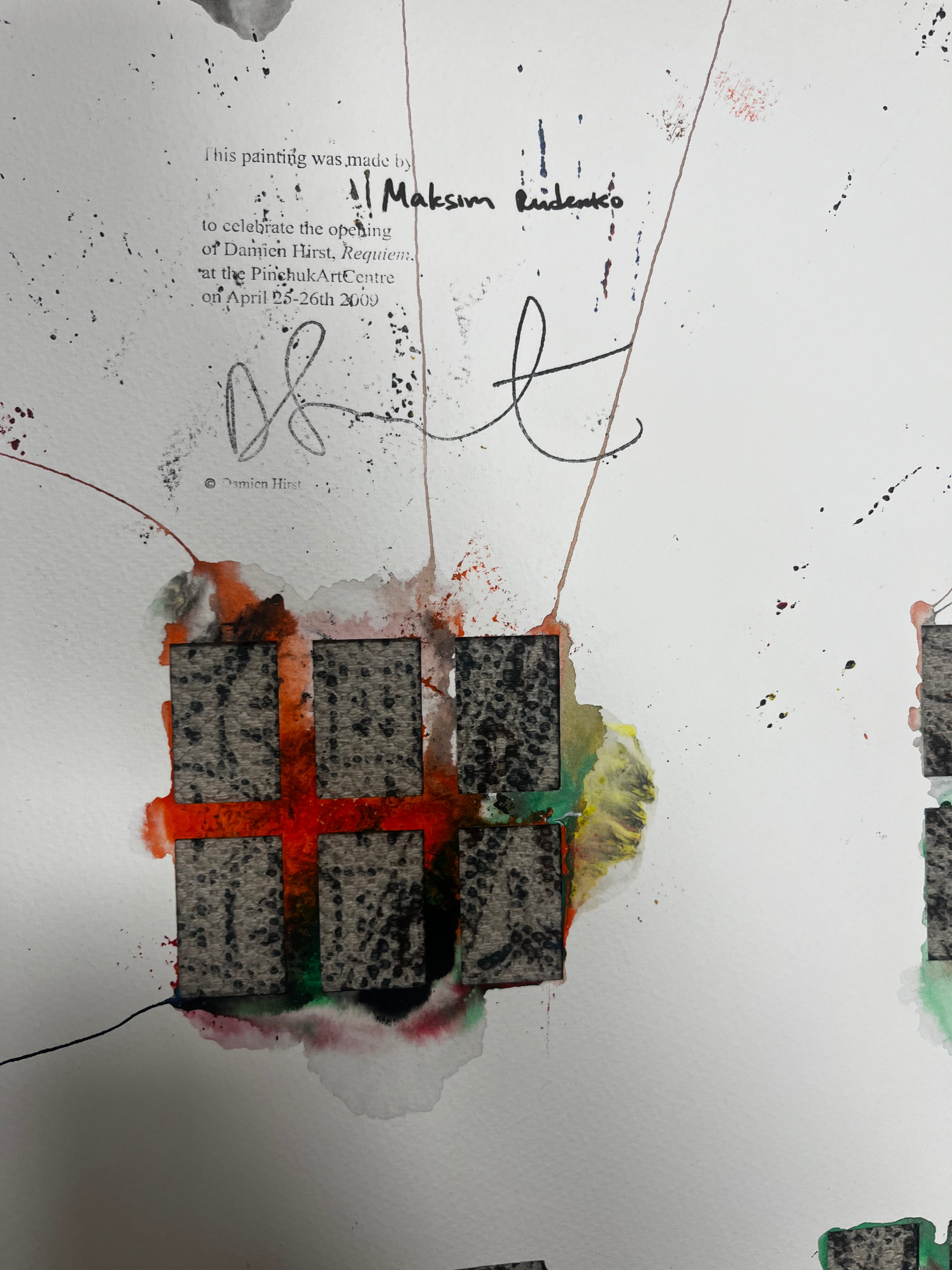 Damien Hirst, Signed House Spin Painting, 2009
