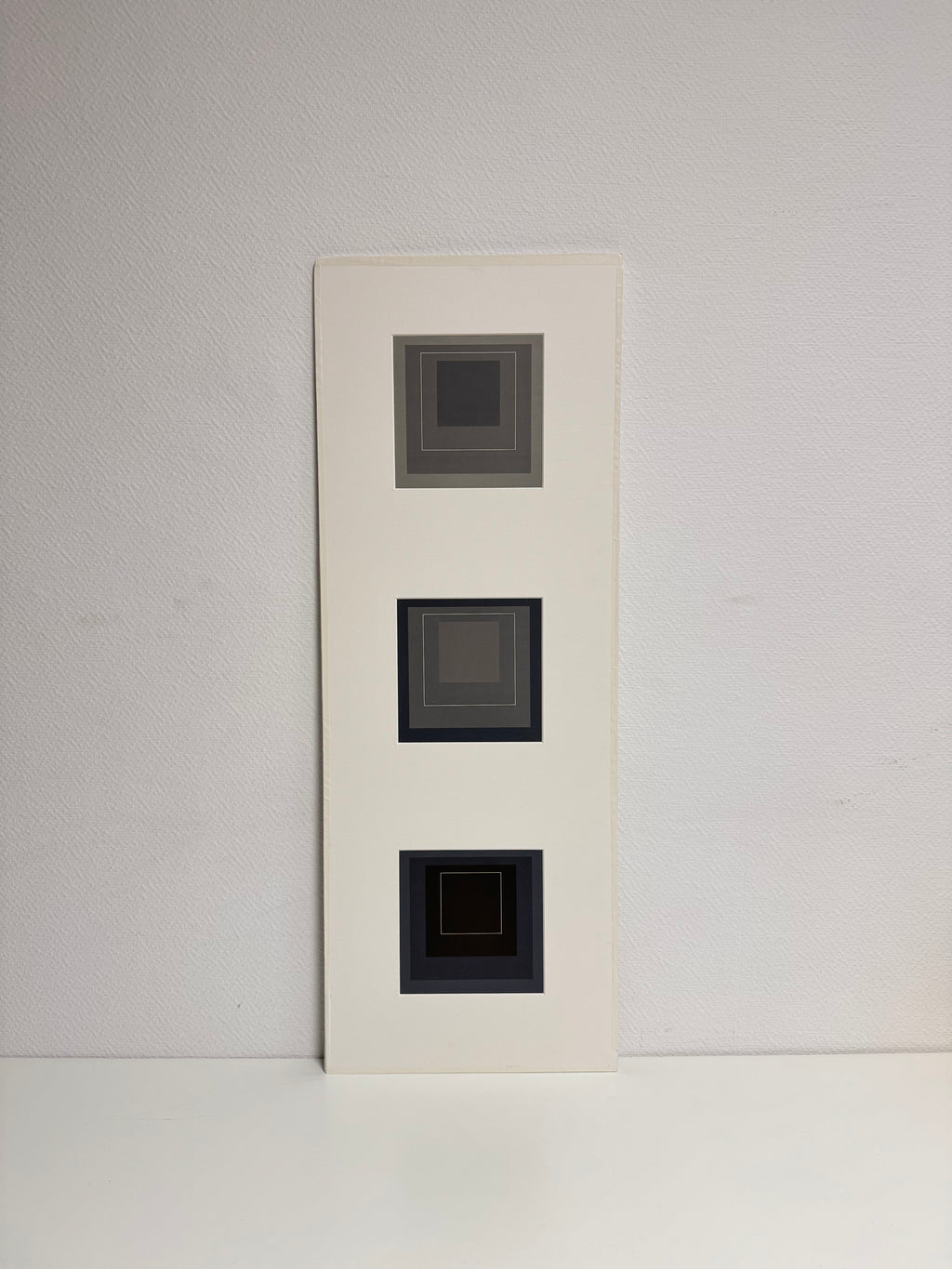 Josef Albers - Triptyque de carrés à lignes blanches