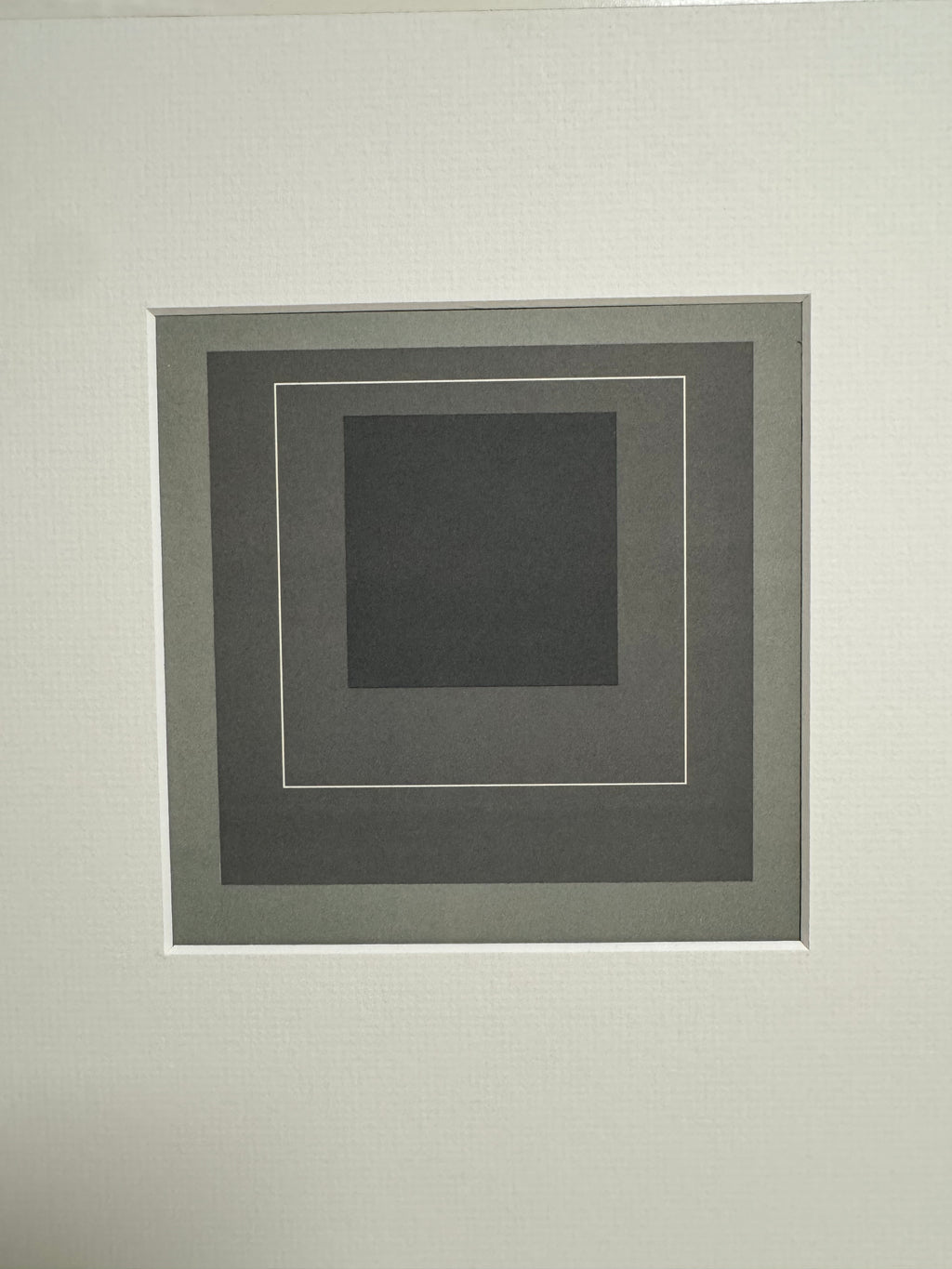 Josef Albers - Triptyque de carrés à lignes blanches