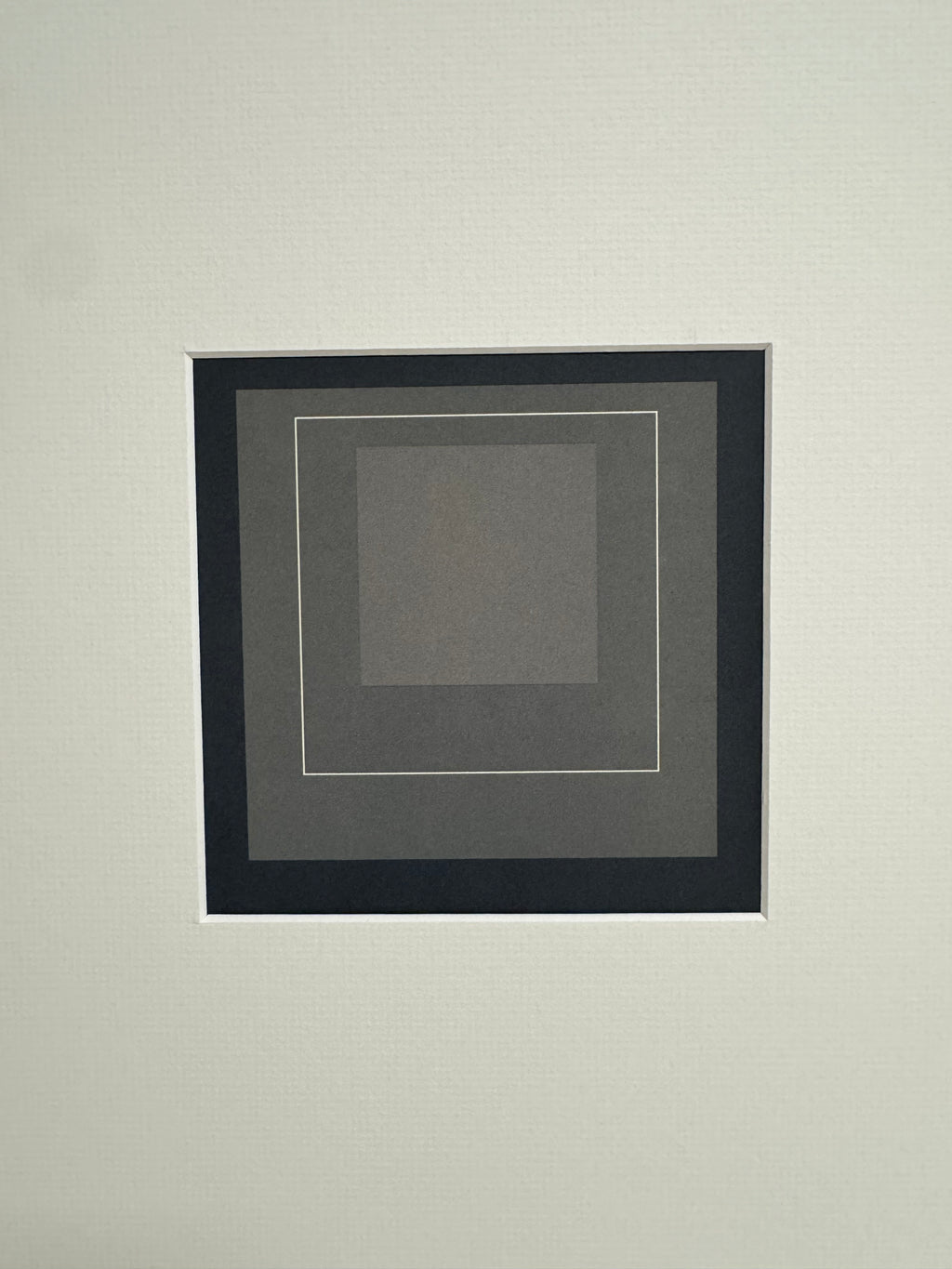 Josef Albers - Triptyque de carrés à lignes blanches