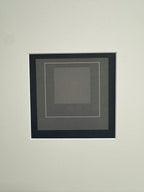 Josef Albers - Triptyque de carrés à lignes blanches