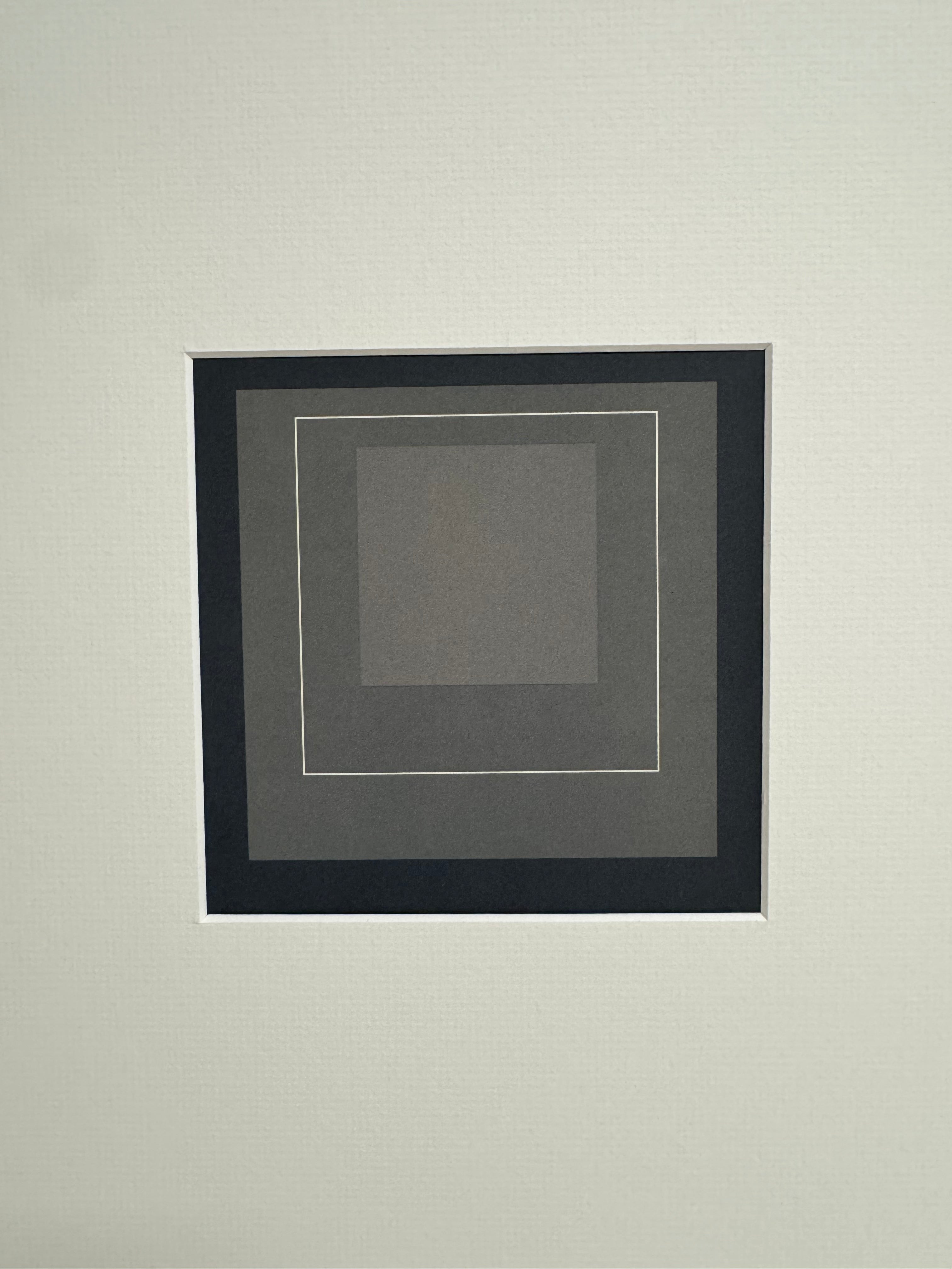 Josef Albers - Triptyque de carrés à lignes blanches