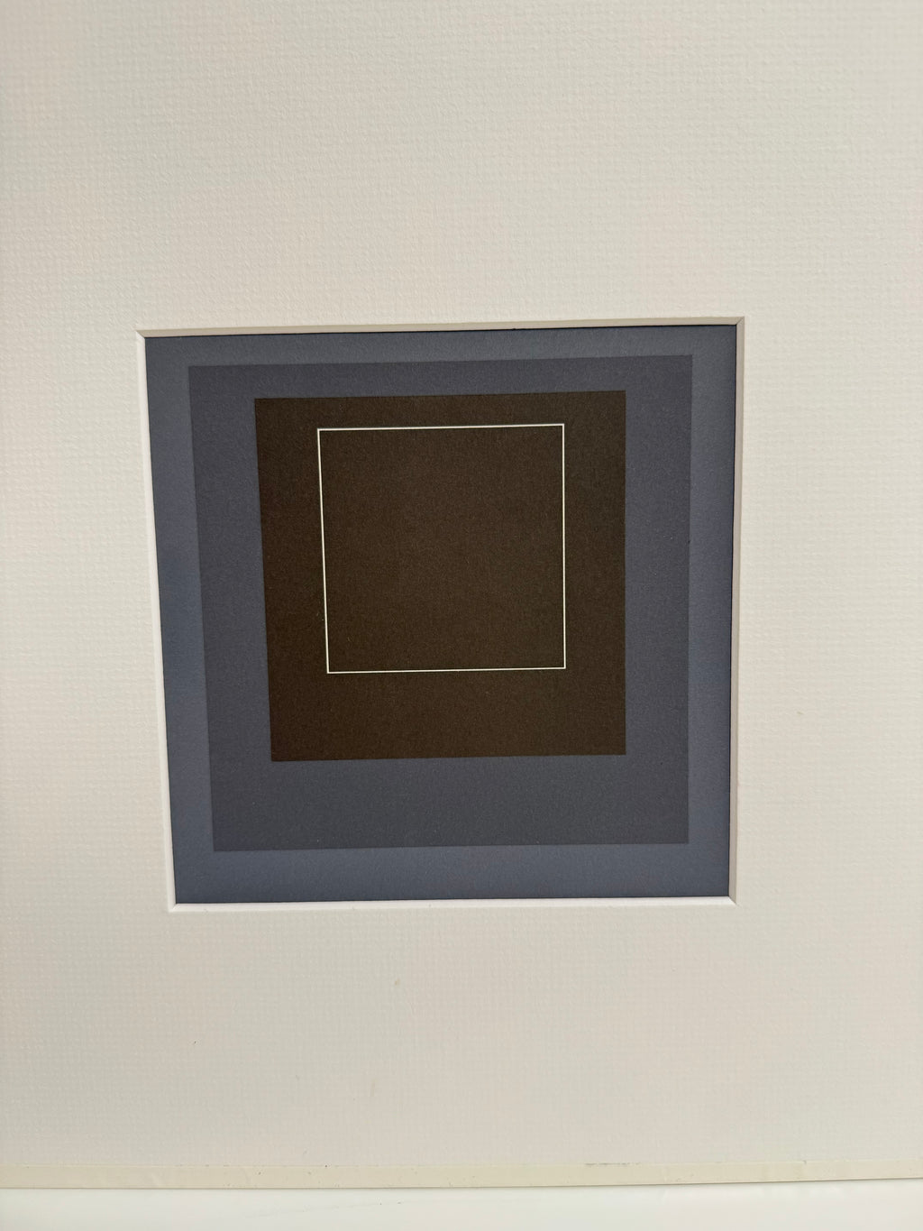 Josef Albers - Triptyque de carrés à lignes blanches