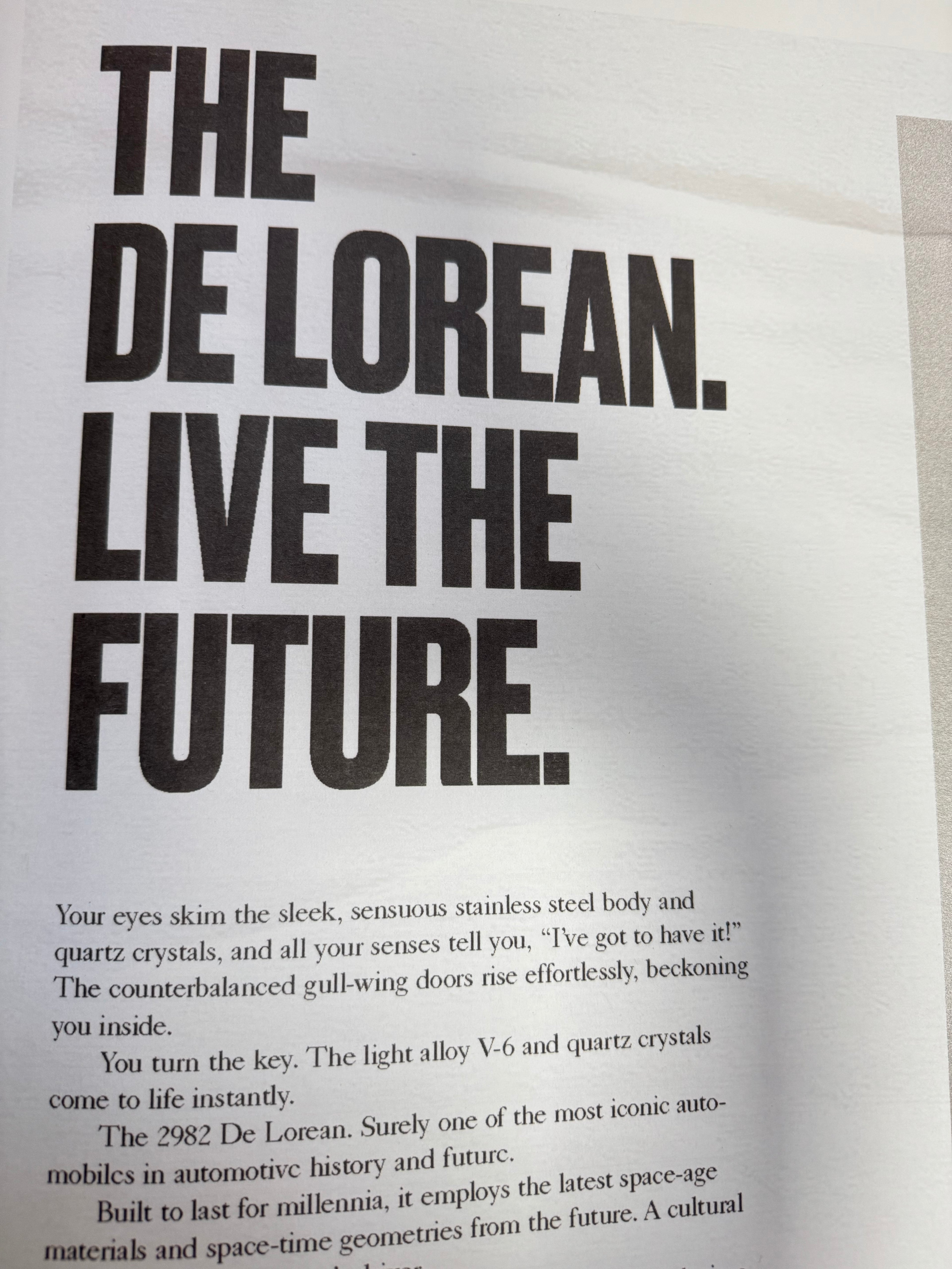 Daniel Arsham - Affiche publicitaire fictive - DeLorean | Édition limitée