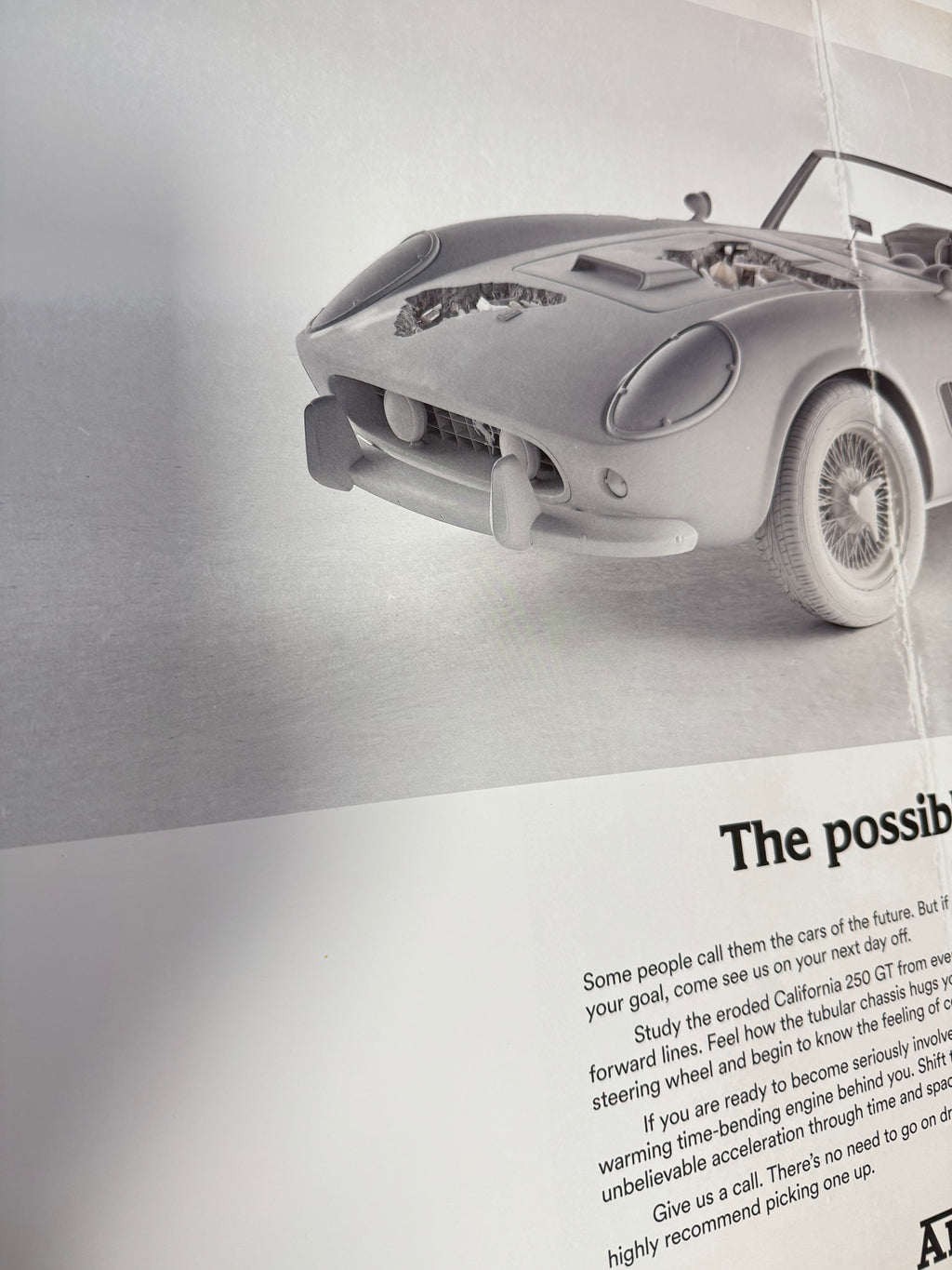 Daniel Arsham - Affiche publicitaire fictive - 250 GT California | Édition limitée