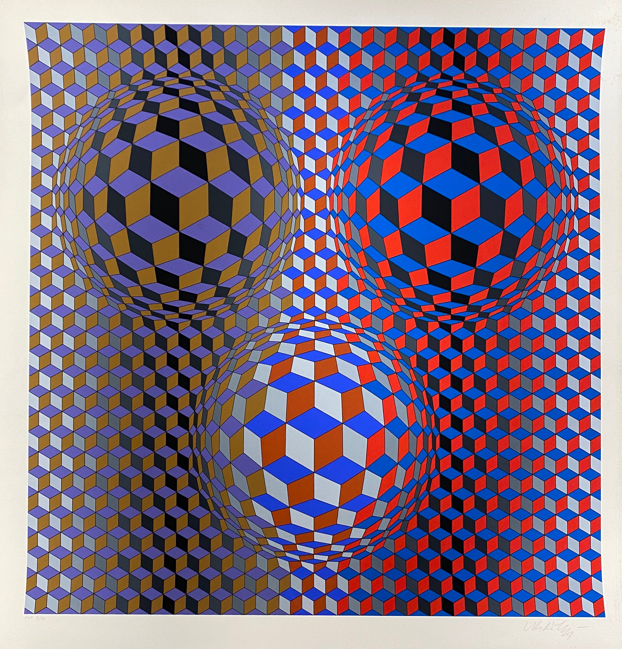 Victor Vasarely - Conjonction (1987) I Limited Edition