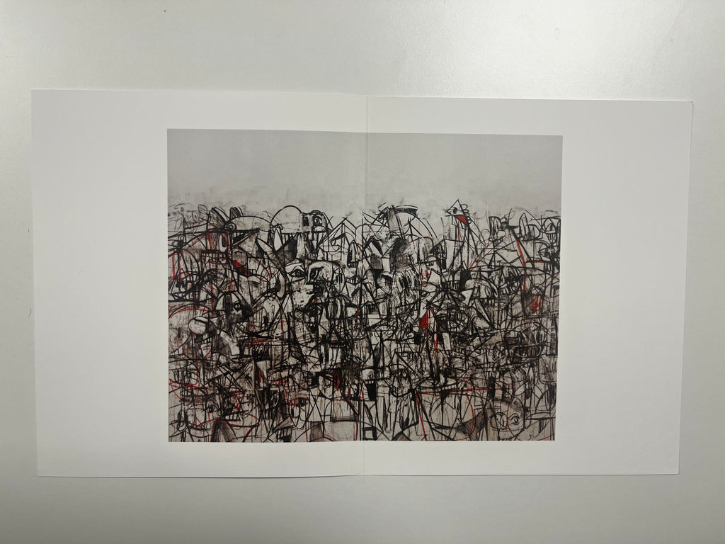 George Condo - Plate 16 Compression noire et rouge (2011) I Édition limitée