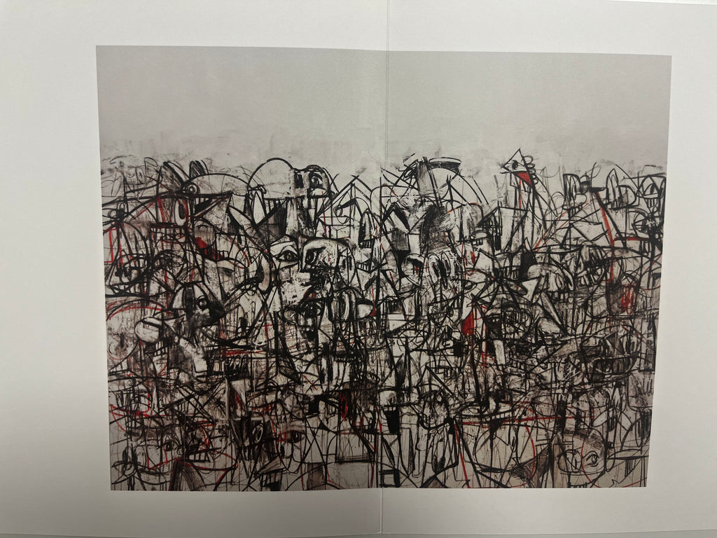 George Condo - Plate 16 Compression noire et rouge (2011) I Édition limitée
