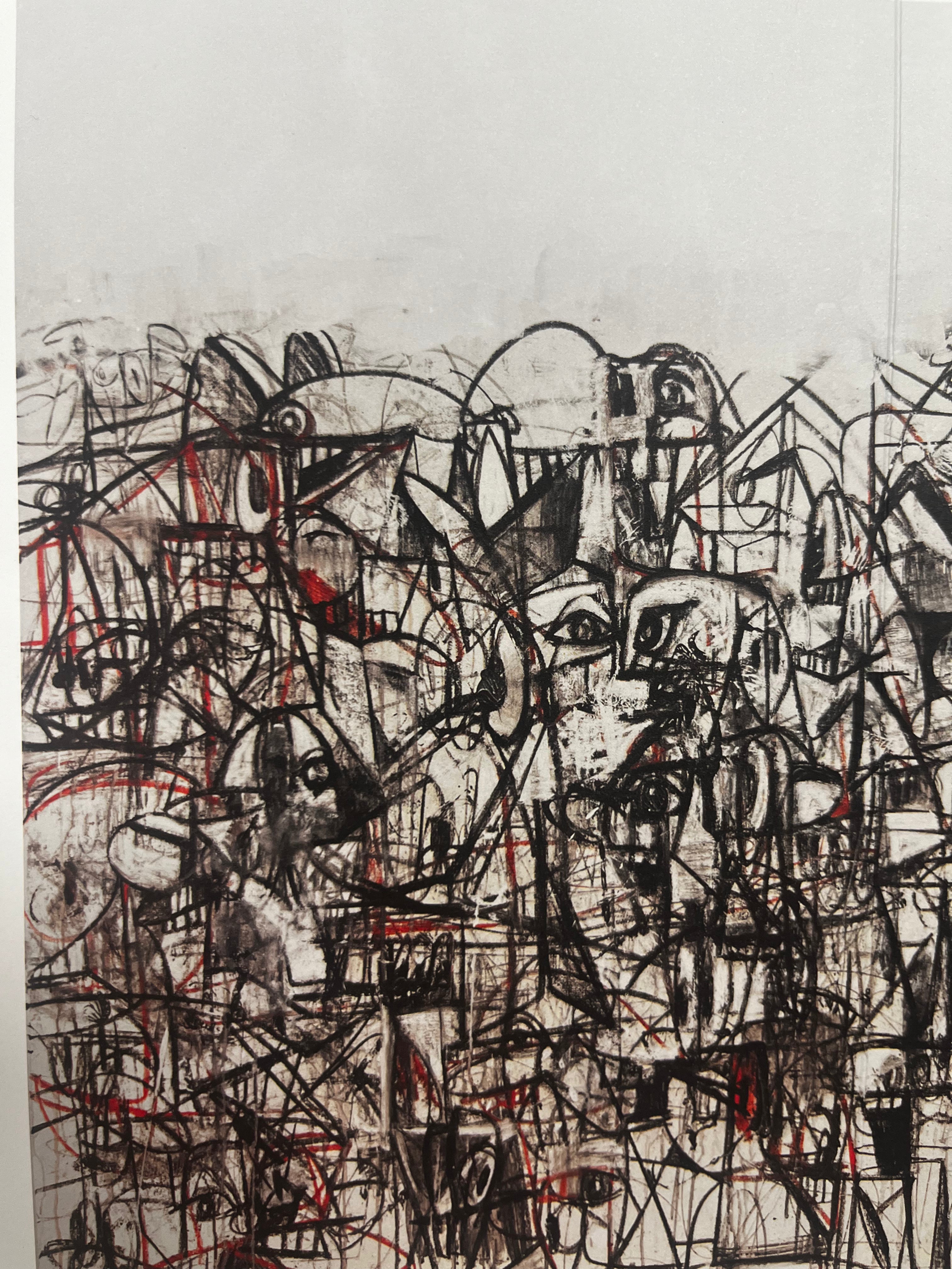 George Condo - Plate 16 Compression noire et rouge (2011) I Édition limitée