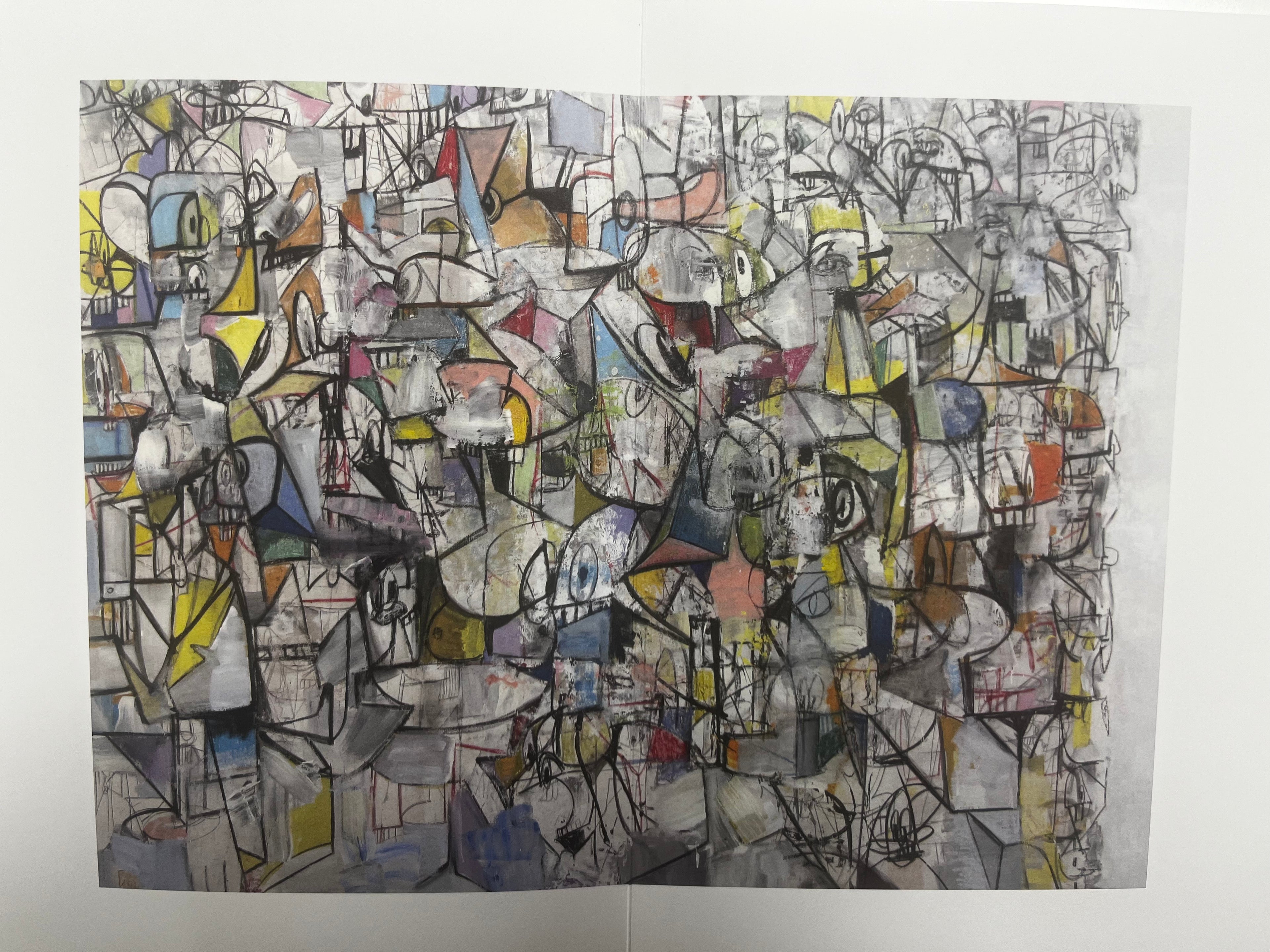 George Condo - Plate 16 Compression noire et rouge (2011) I Édition limitée