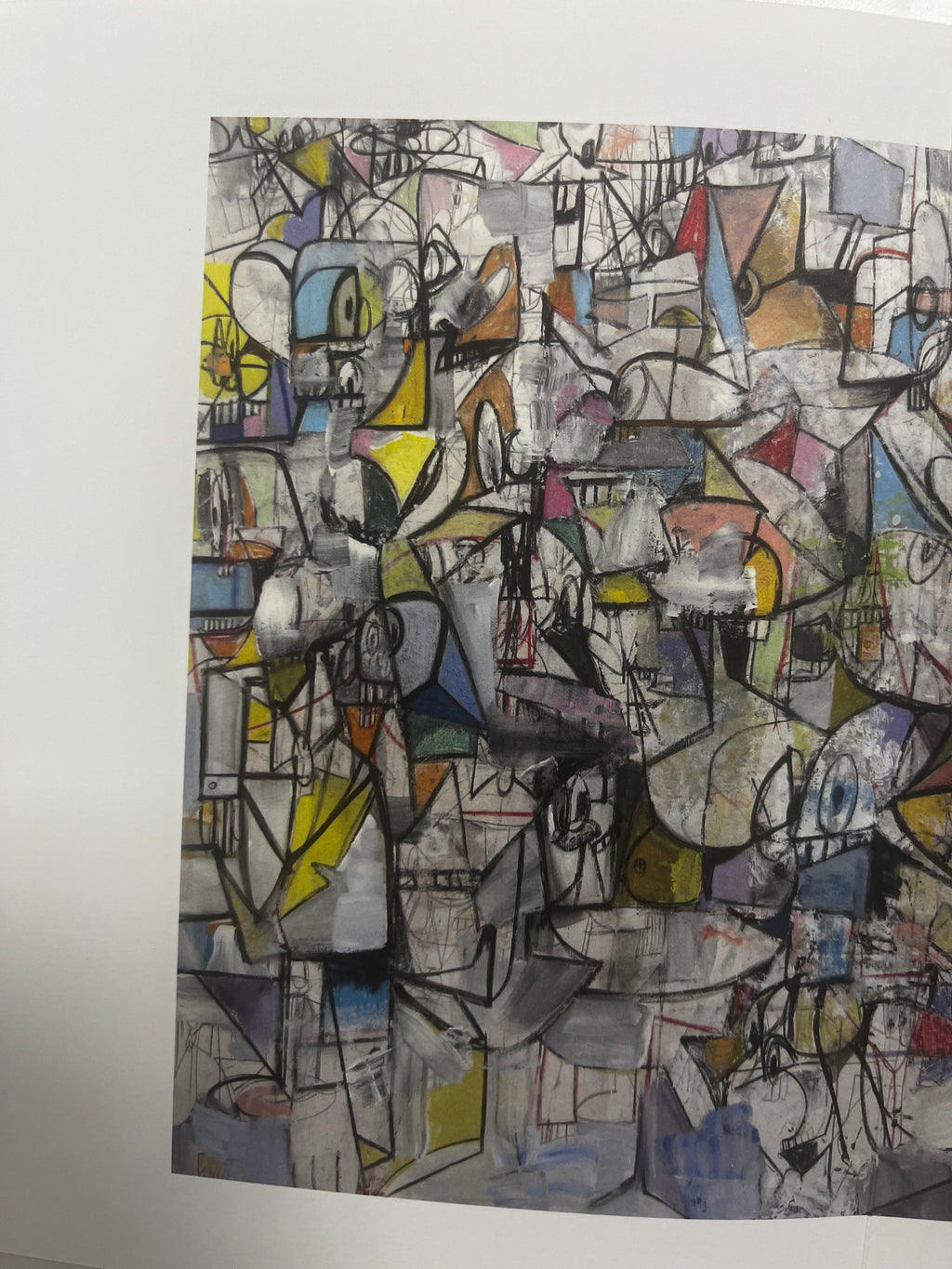 George Condo - Plate 16 Compression noire et rouge (2011) I Édition limitée