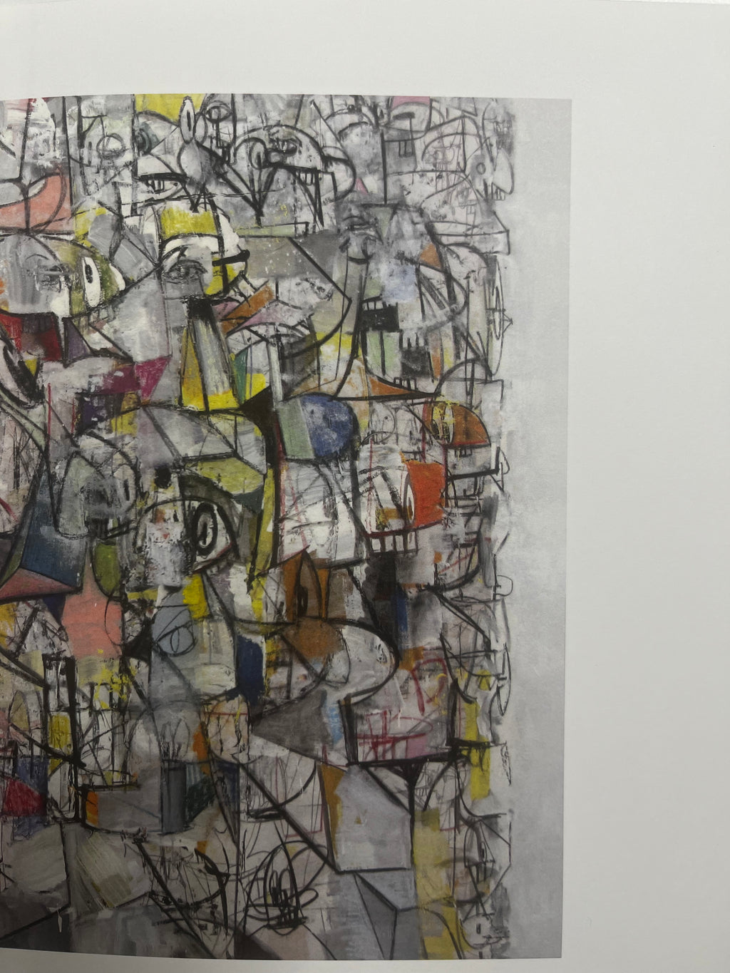 George Condo - Plate 16 Compression noire et rouge (2011) I Édition limitée