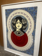 Shepard Fairey & Damien Hirst – Mandala Papillon Troisième Œil (Bleu) Petite