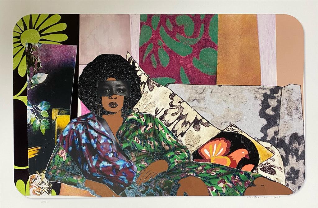 Mickalene Thomas - Afro Goddess Looking Forward (2025)