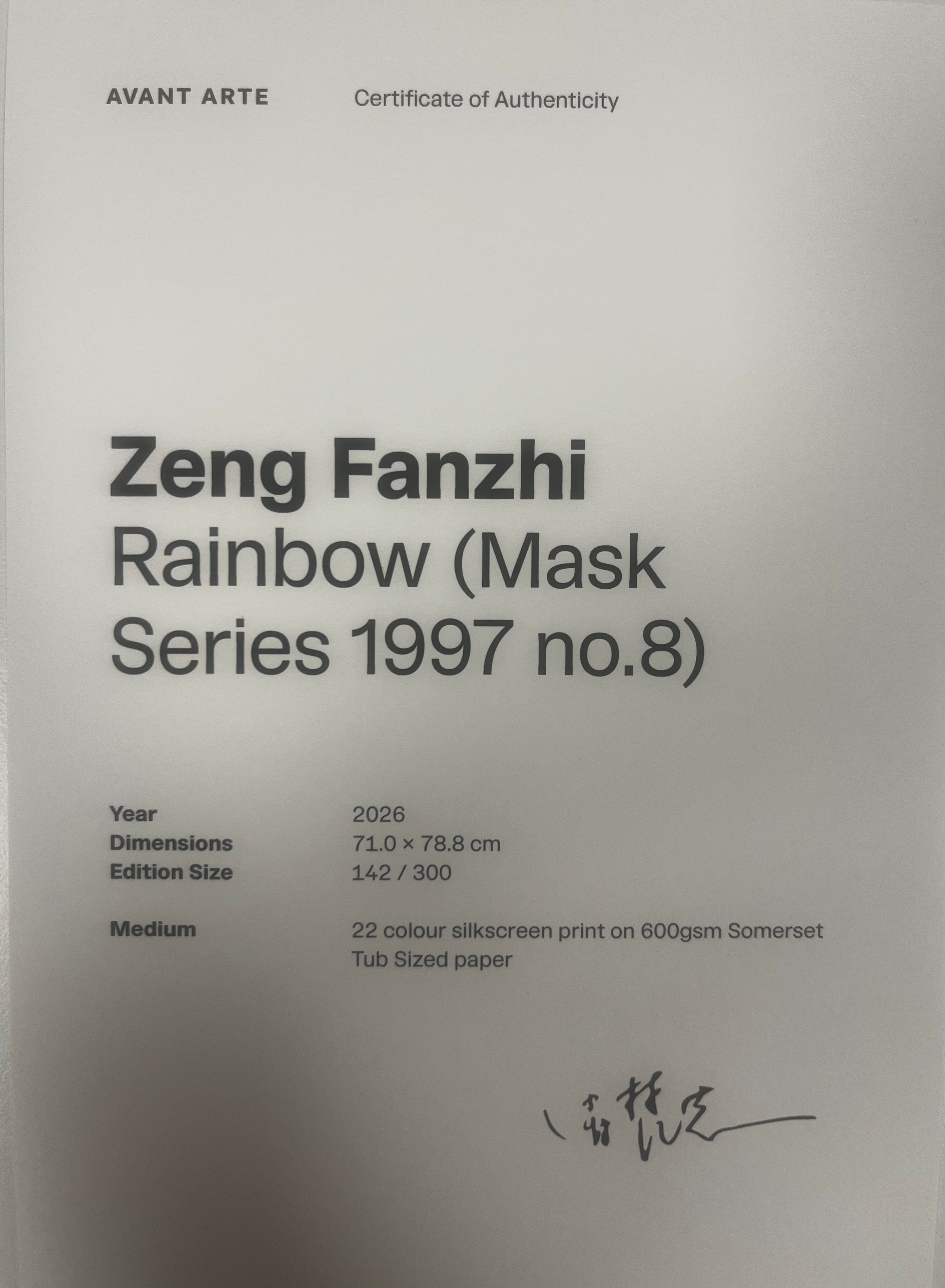 Zeng Fanzhi - Rainbow (Mask Series 1997 no.8)
