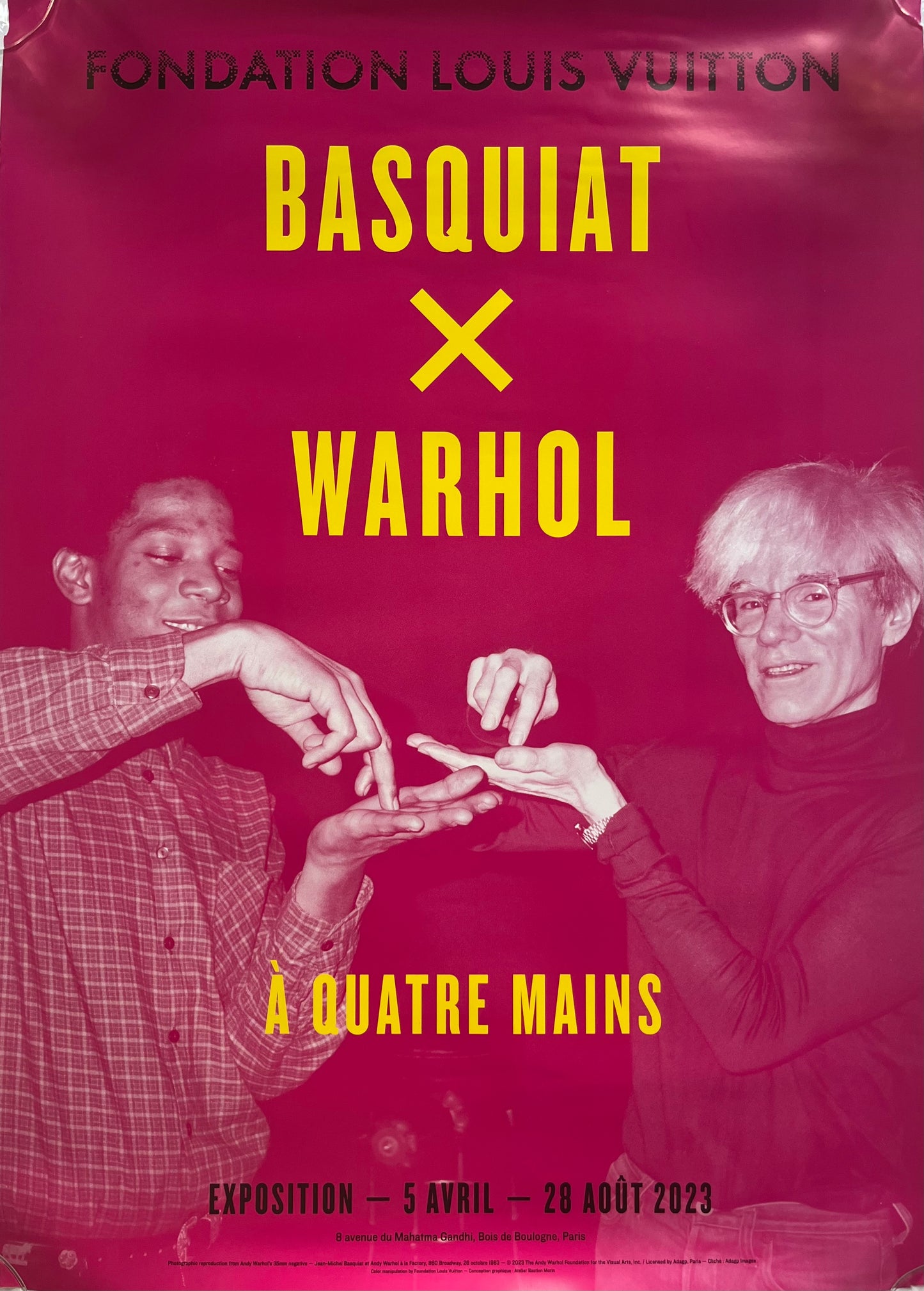 BASQUIAT x WARHOL - CONJUNTO ORIGINAL DE CARTELES DE EXPOSICIÓN - FONDATION VUITTON PARIS - 2023