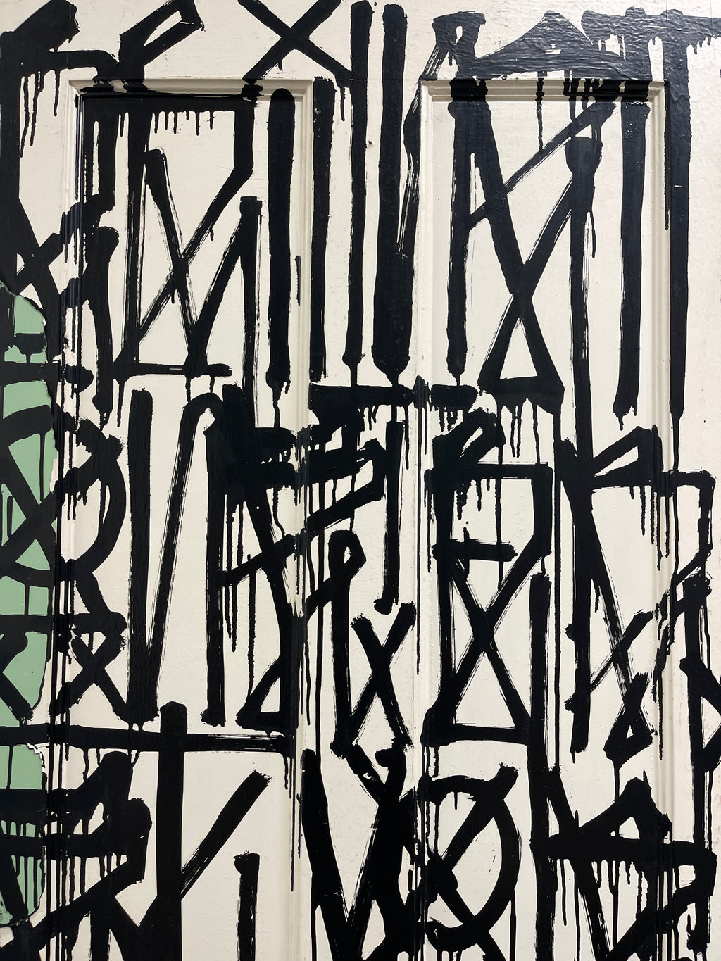 RETNA – Untitled (2012) - Acrylic on found door