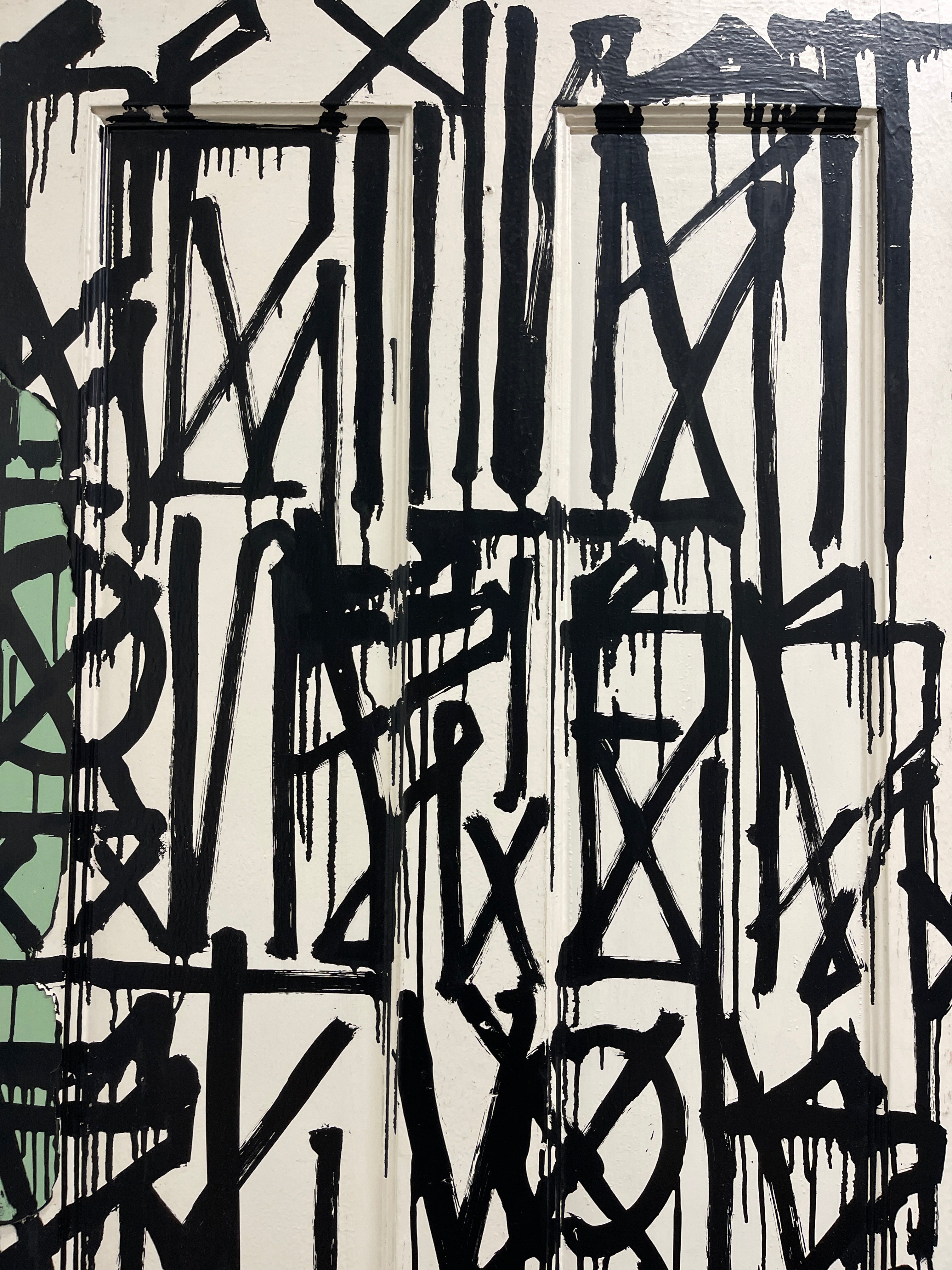RETNA – Untitled (2012) - Acrylic on found door