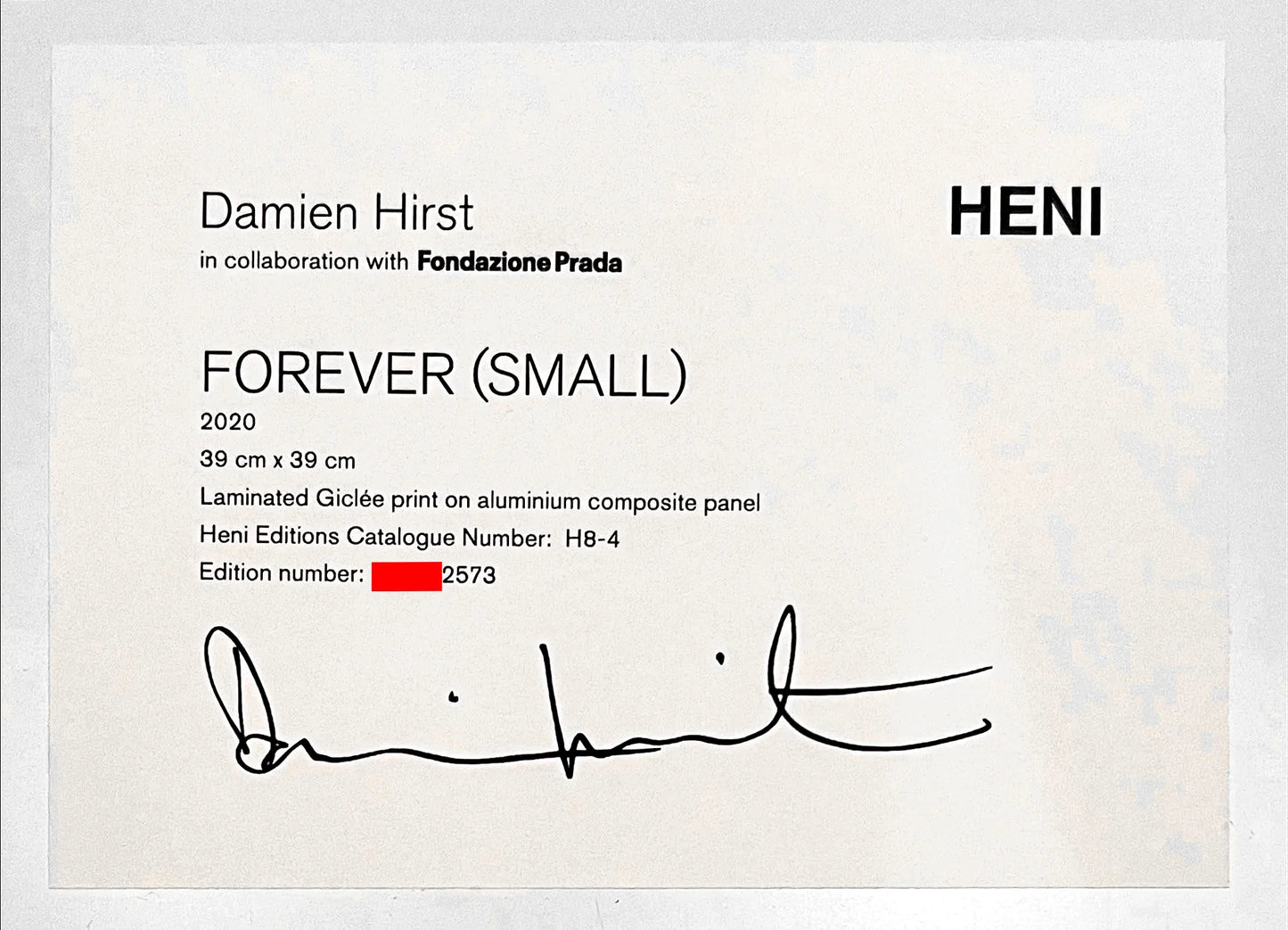 Damien Hirst, Stampa Giclée Forever (Small), MIGLIORE OFFERTA
