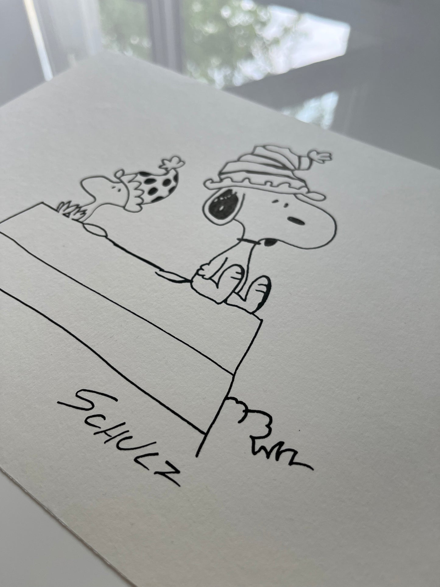 Charles M. Schulz, Untitled (Snoopy and Woodstock), Hand drawing