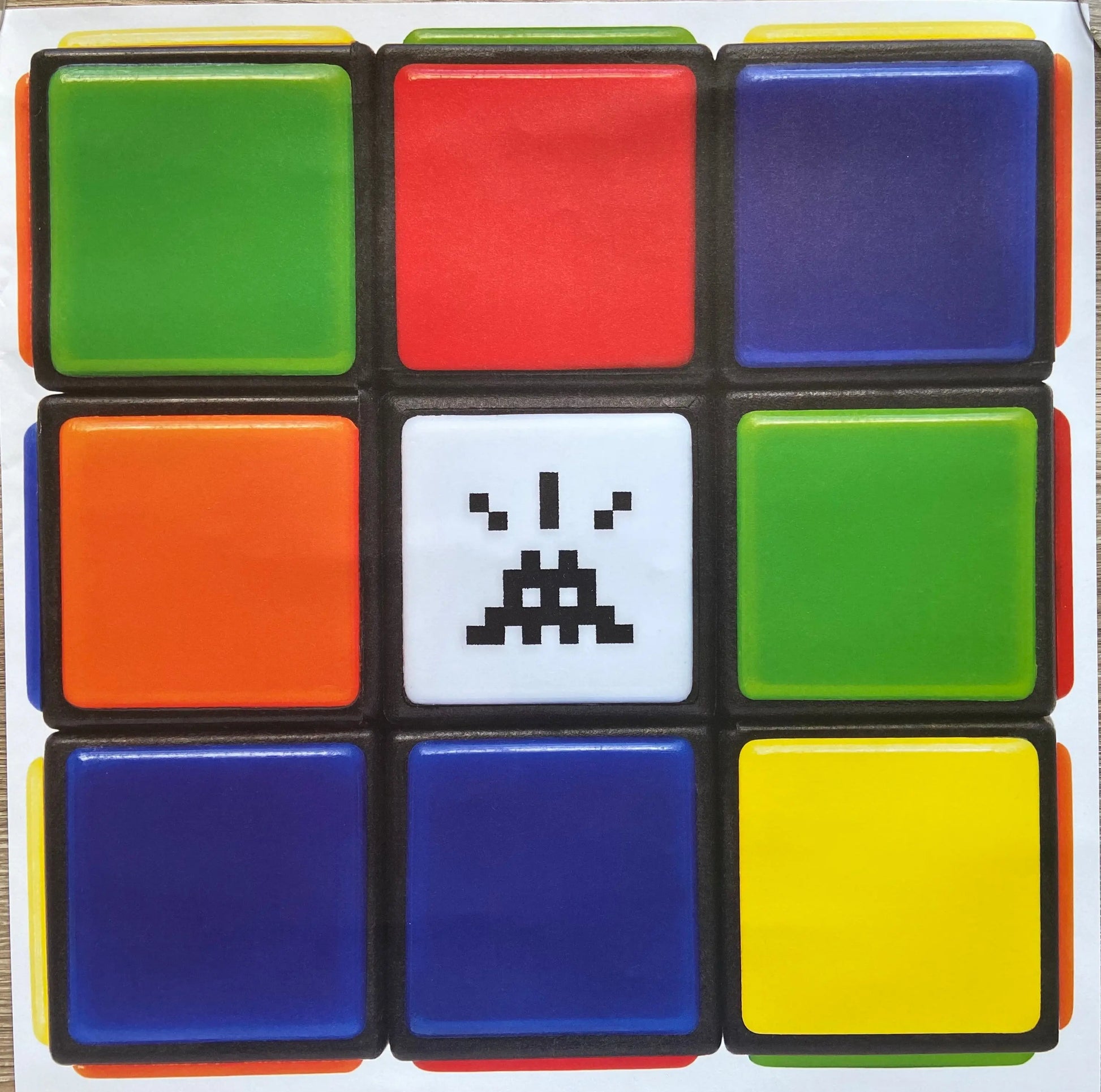 INVADER RUBIKCUBIST - Official Posters - Best offer L.Y.N.A.R.T Store