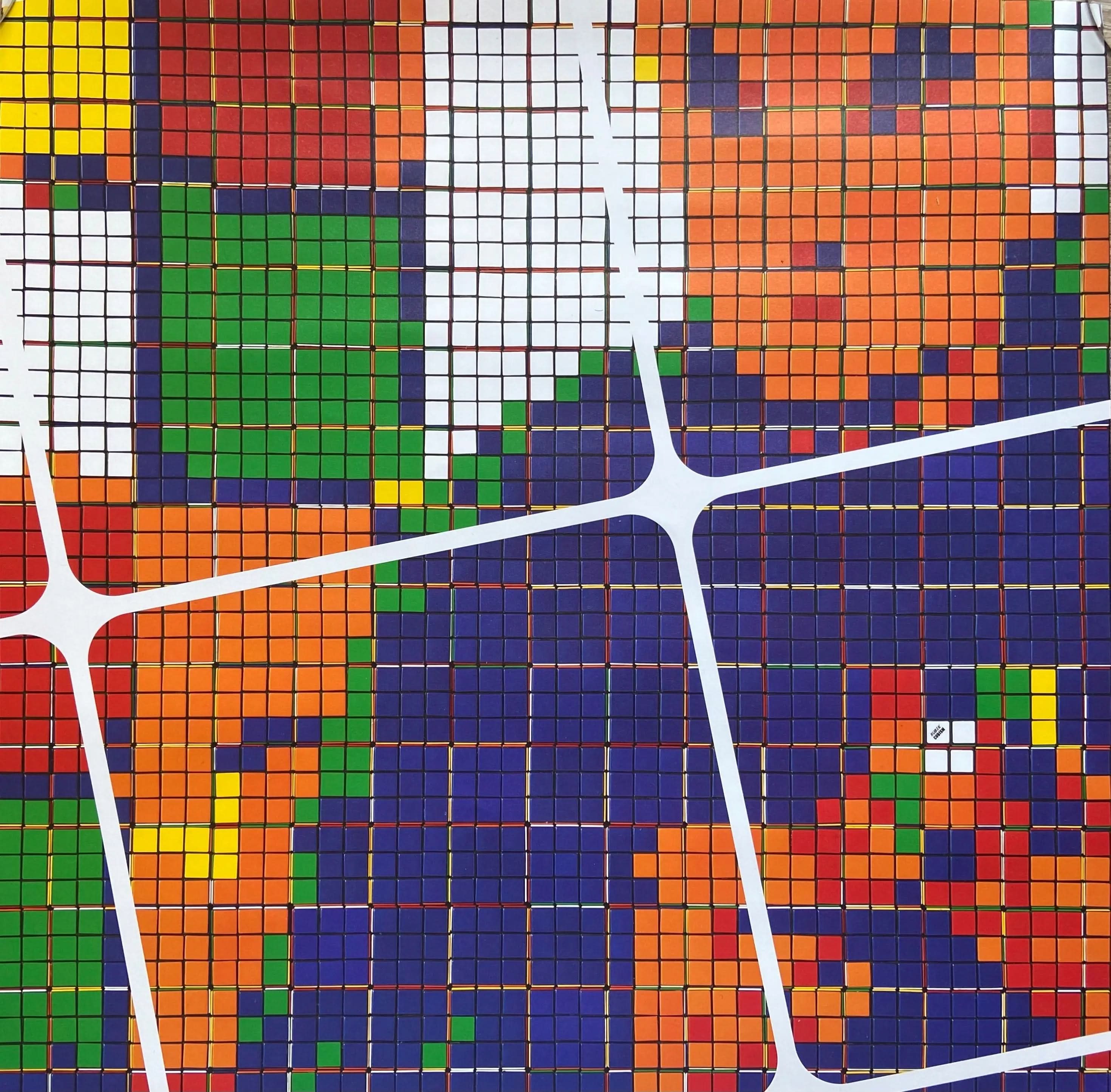 INVADER RUBIKCUBIST - Official Posters - Best offer L.Y.N.A.R.T Store