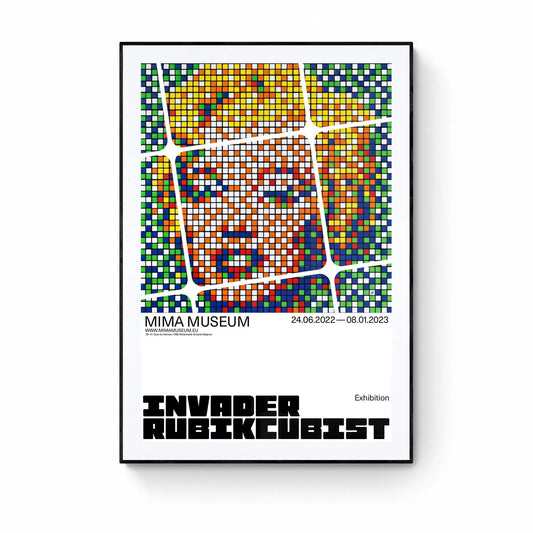 INVADER RUBIKCUBIST - Official Posters - Best offer L.Y.N.A.R.T Store