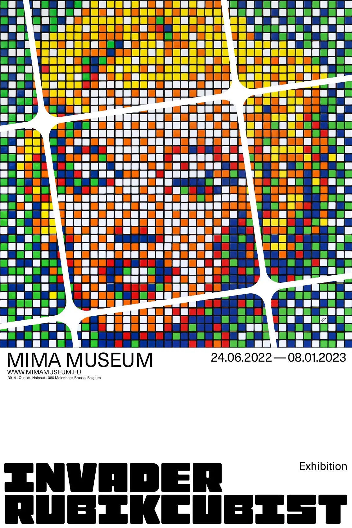 INVADER RUBIKCUBIST - Official Posters - Best offer L.Y.N.A.R.T Store