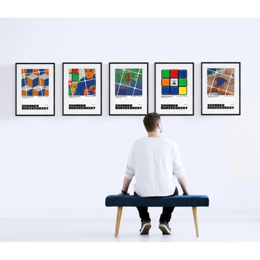 INVADER RUBIKCUBIST - Set of Official Posters - Best offer L.Y.N.A.R.T Store