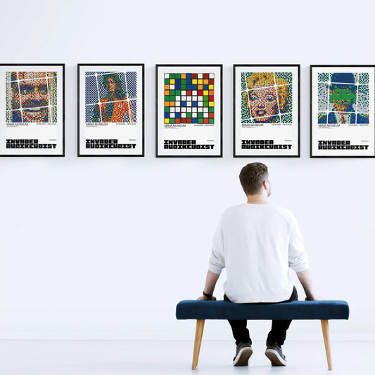 INVADER RUBIKCUBIST - Set of Official Posters - Best offer L.Y.N.A.R.T Store