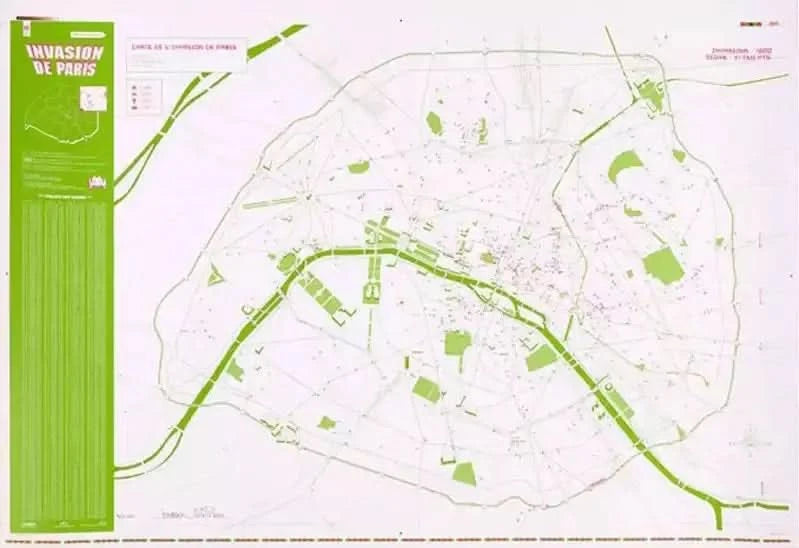 INVADER, Invasion Map - Paris (2011) L.Y.N.A.R.T Store